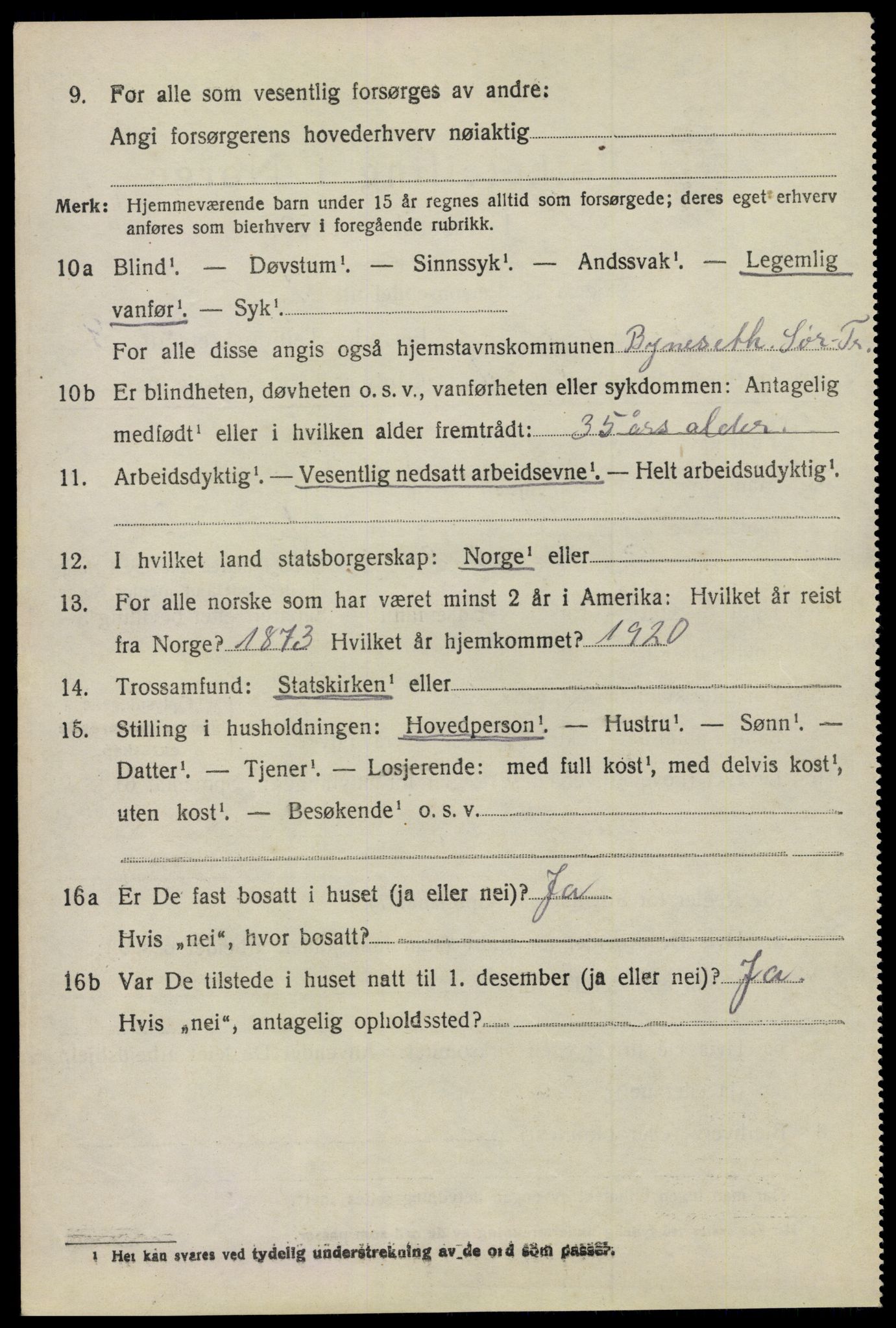 SAO, 1920 census for Lørenskog, 1920, p. 6273