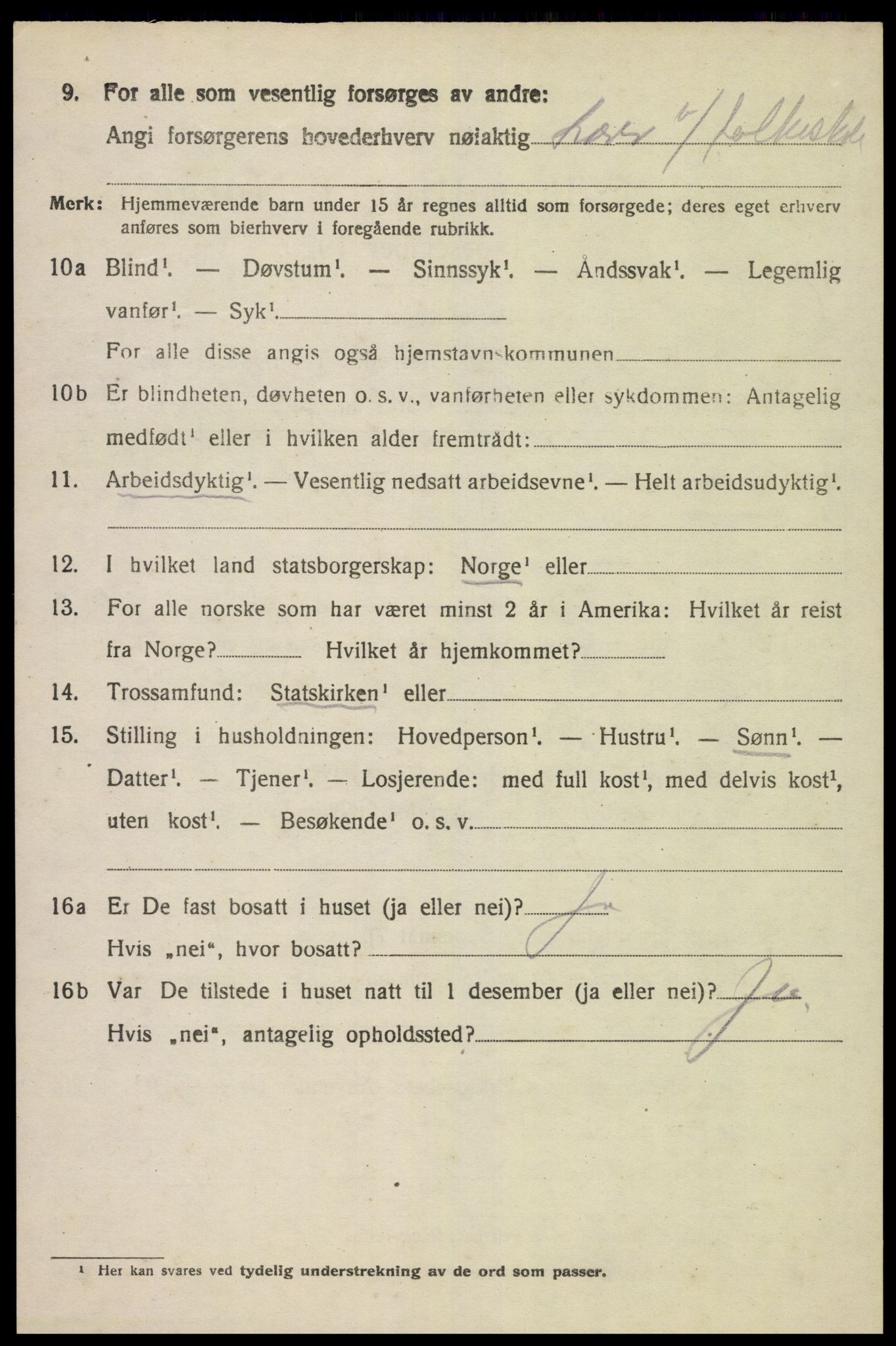 SAK, 1920 census for Herad, 1920, p. 1683