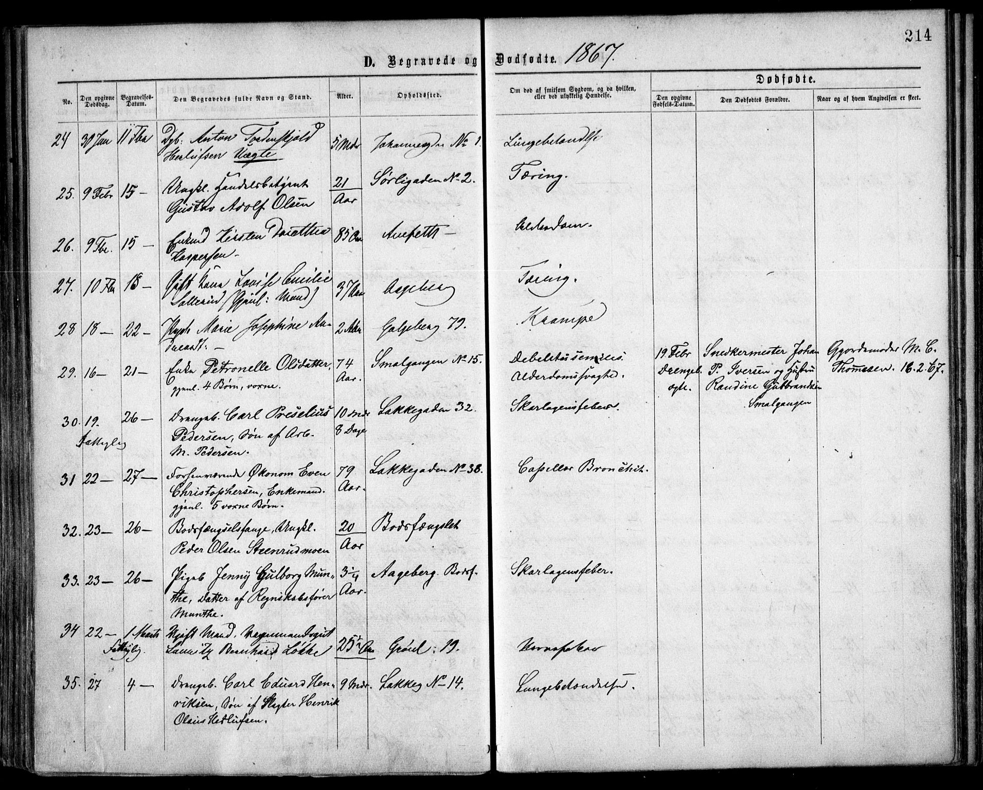 Grønland prestekontor Kirkebøker, SAO/A-10848/F/Fa/L0003: Parish register (official) no. 3, 1862-1868, p. 214