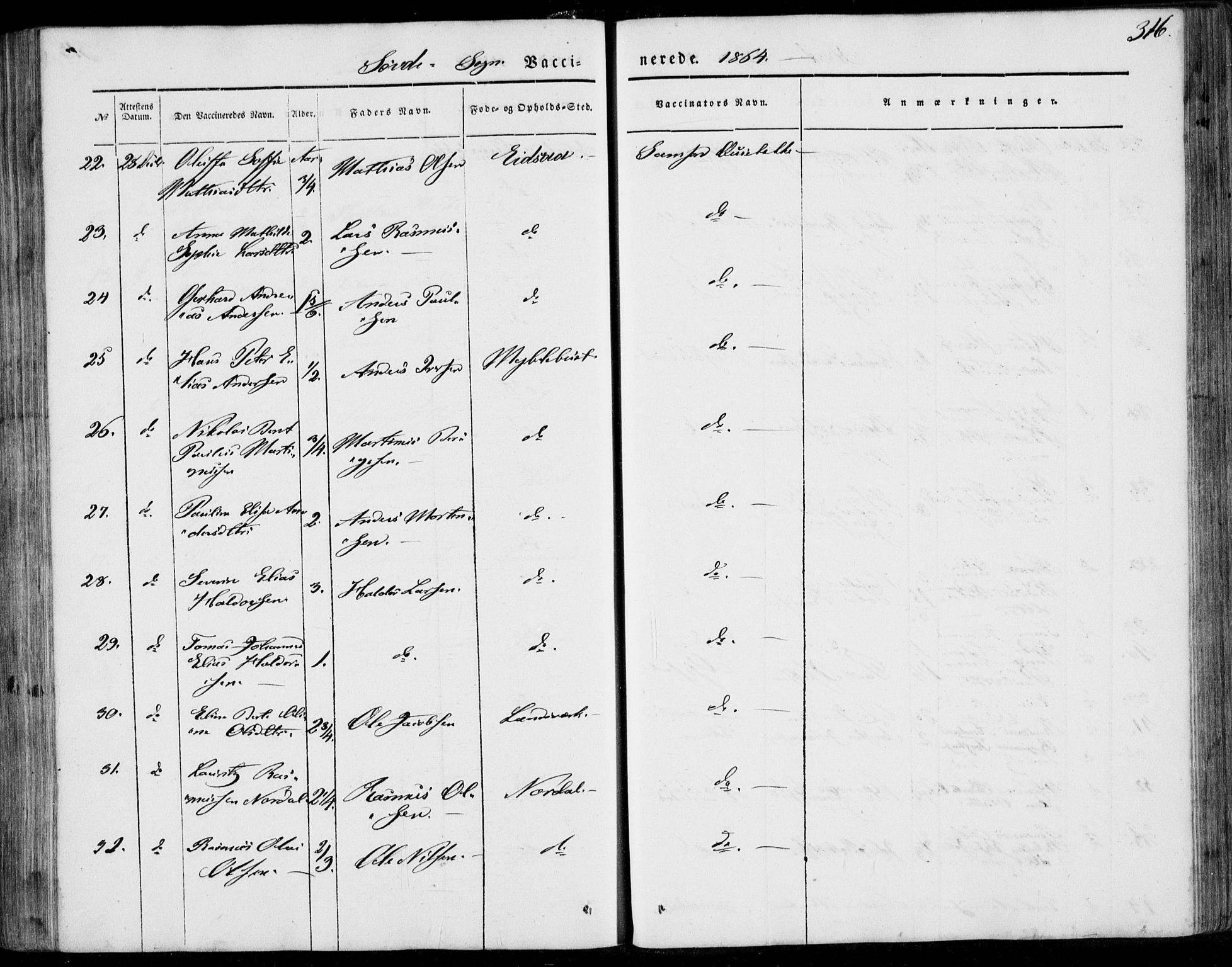 Ministerialprotokoller, klokkerbøker og fødselsregistre - Møre og Romsdal, AV/SAT-A-1454/502/L0023: Parish register (official) no. 502A01, 1844-1873, p. 316