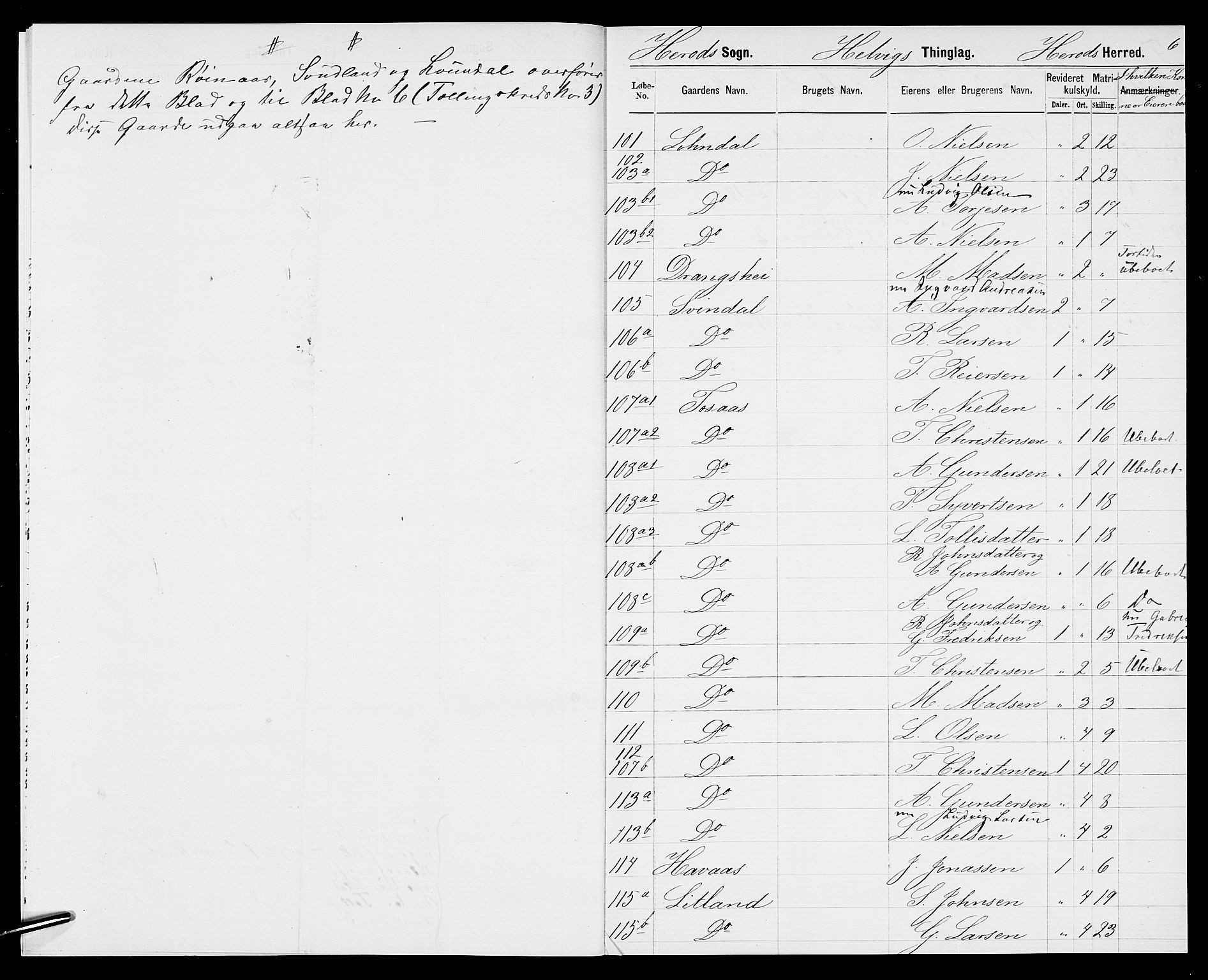 SAK, 1875 census for 1039P Herad, 1875, p. 8