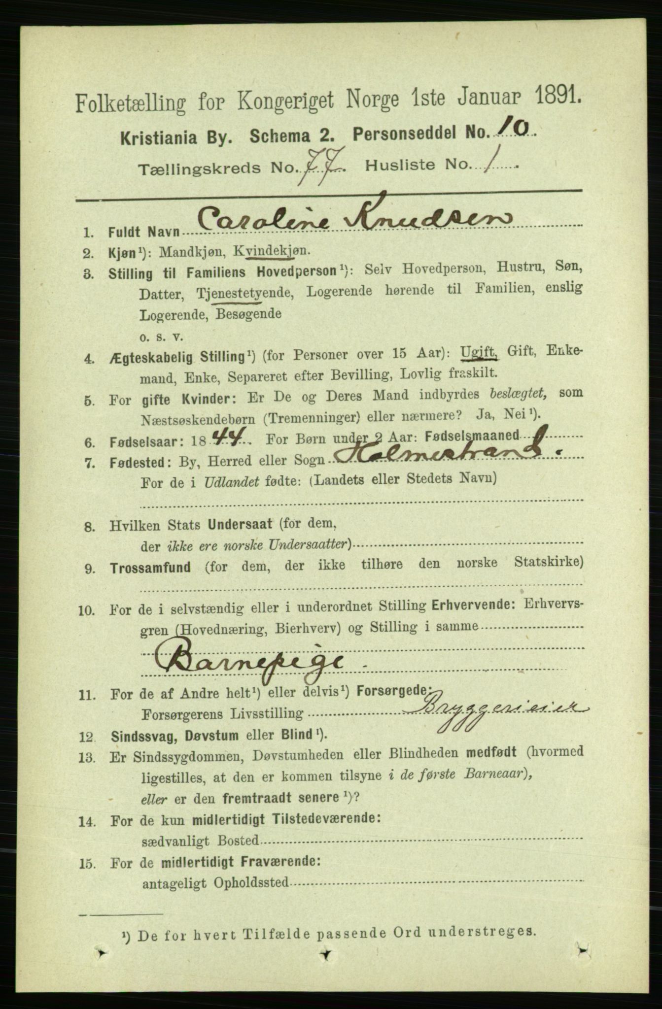 RA, 1891 census for 0301 Kristiania, 1891, p. 40571