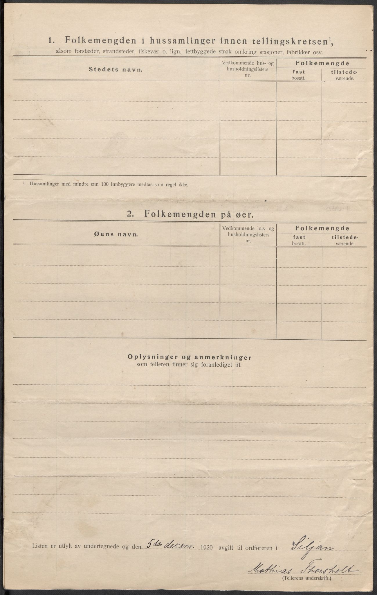 SAKO, 1920 census for Siljan, 1920, p. 16