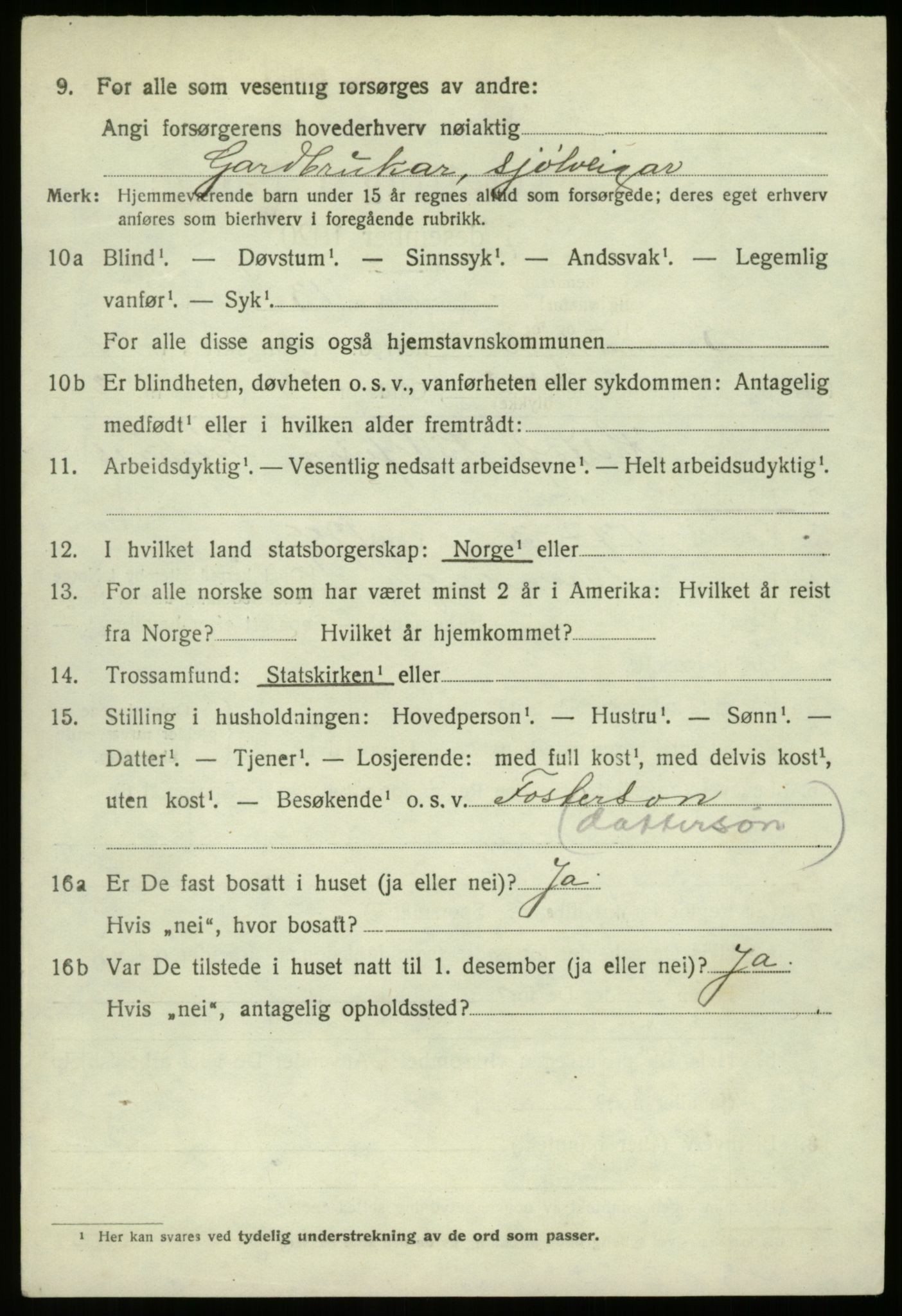 SAB, 1920 census for Bremanger, 1920, p. 4427