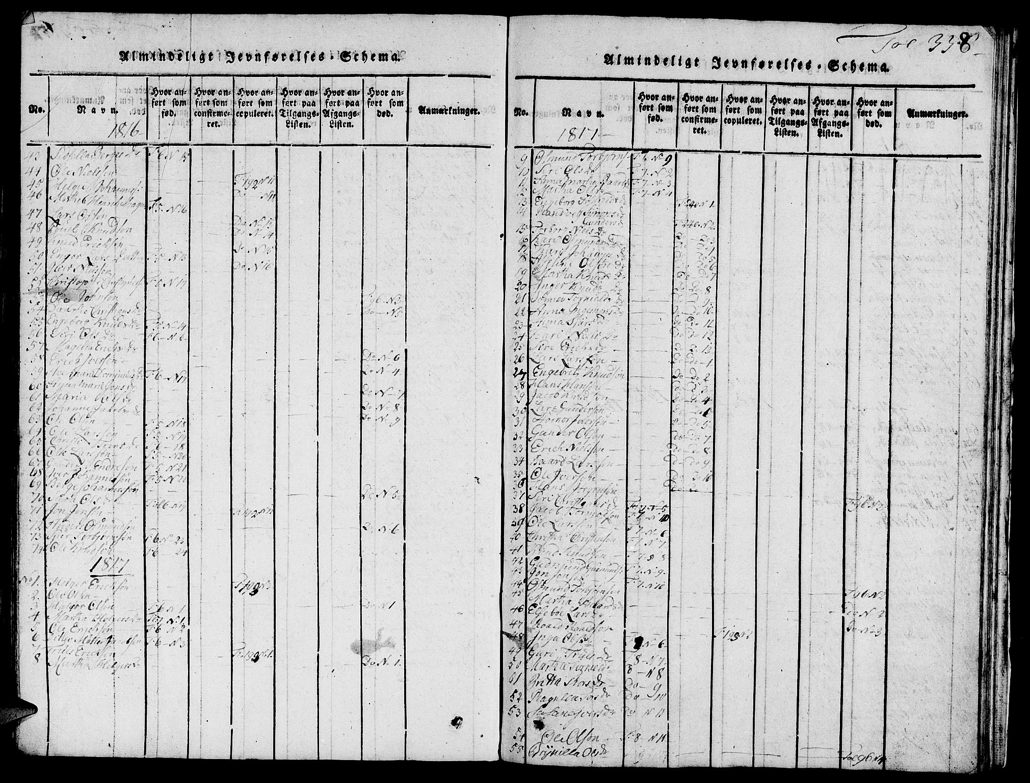 Skjold sokneprestkontor, AV/SAST-A-101847/H/Ha/Hab/L0001: Parish register (copy) no. B 1, 1815-1835, p. 338