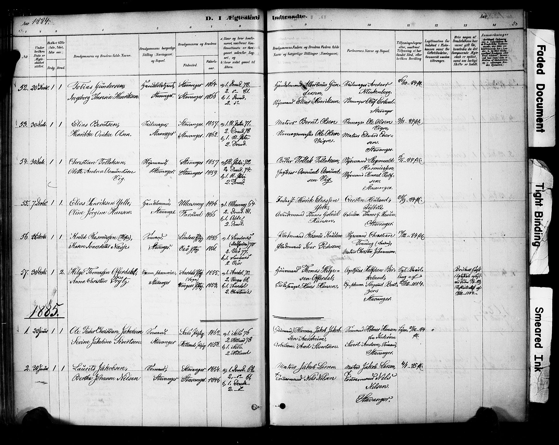 Domkirken sokneprestkontor, SAST/A-101812/001/30/30BA/L0029: Parish register (official) no. A 28, 1878-1904, p. 50