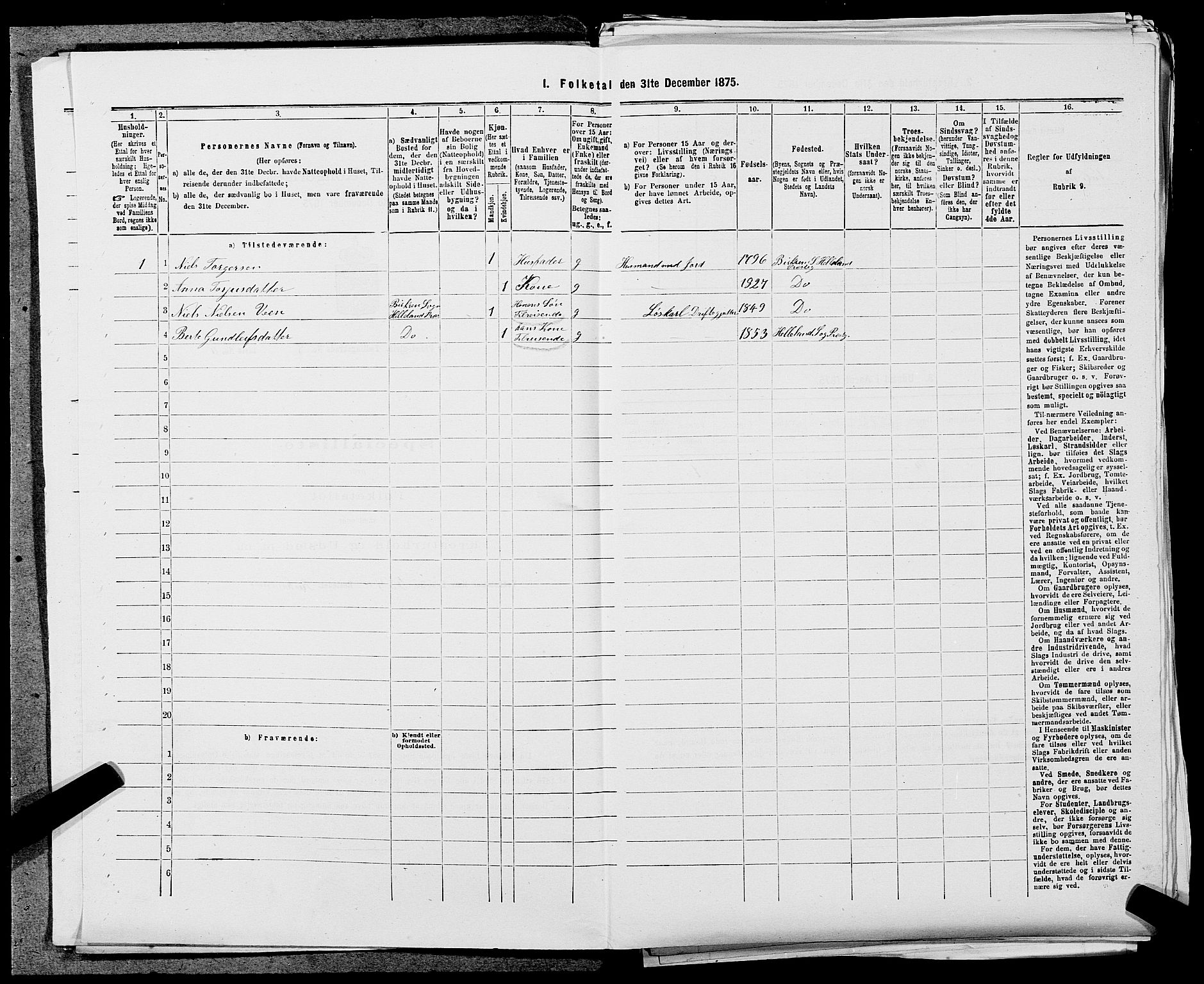 SAST, 1875 census for 1121P Lye, 1875, p. 931