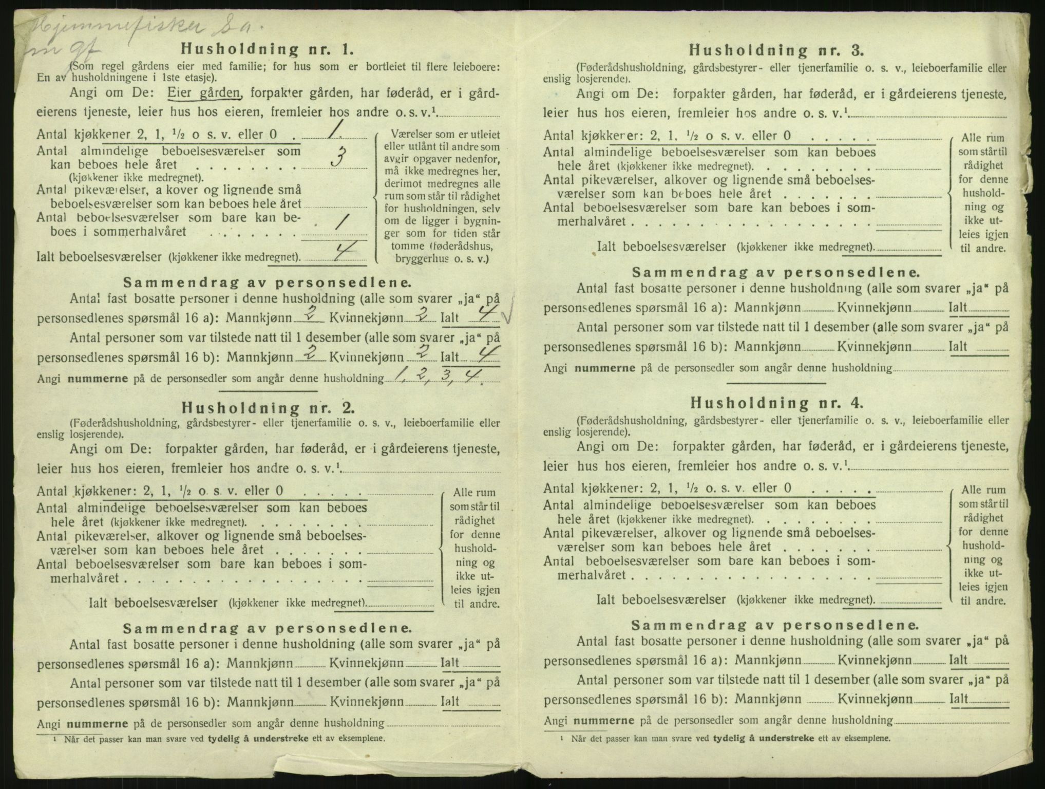 SAK, 1920 census for Høvåg, 1920, p. 743