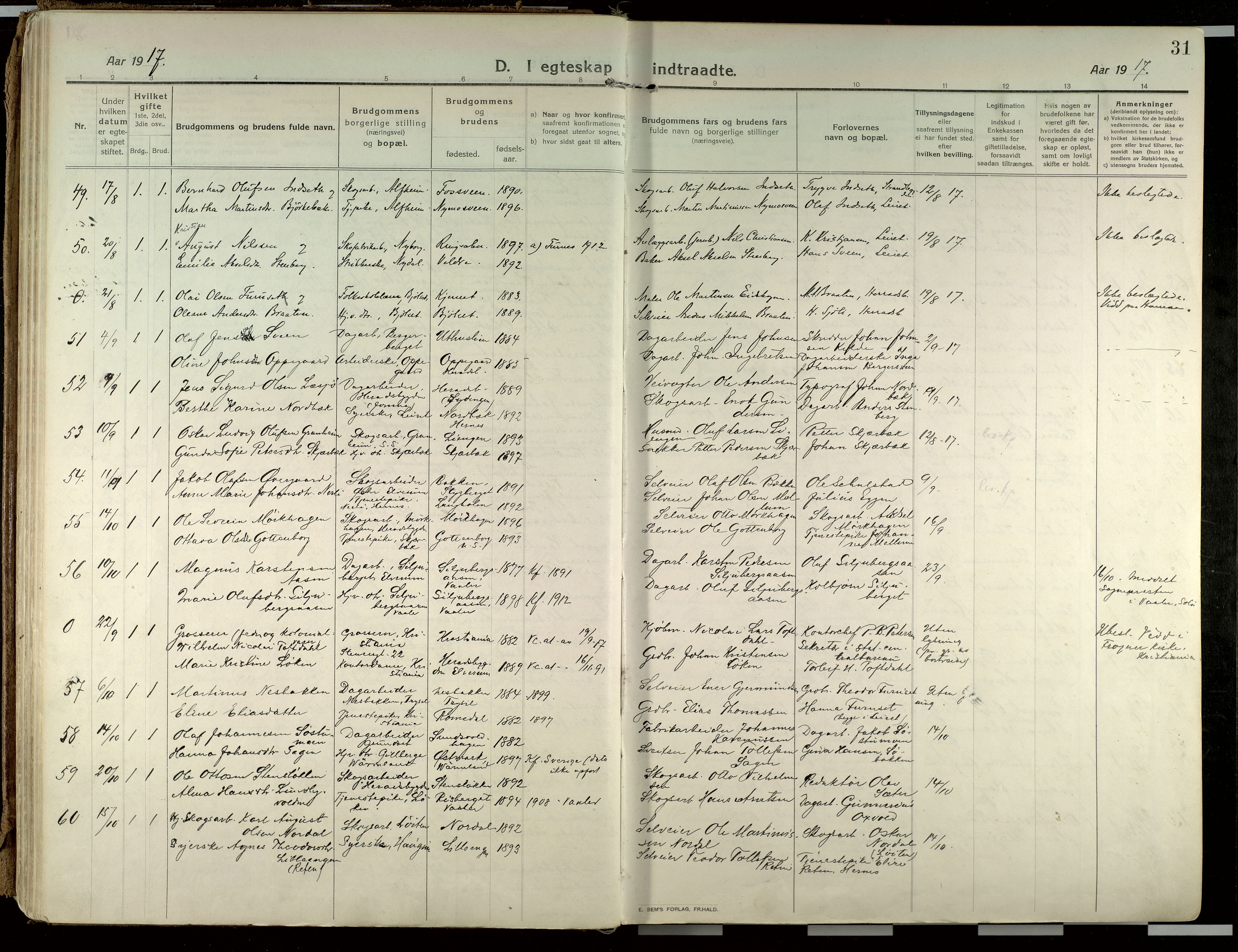 Elverum prestekontor, SAH/PREST-044/H/Ha/Haa/L0021: Parish register (official) no. 21, 1913-1928, p. 31