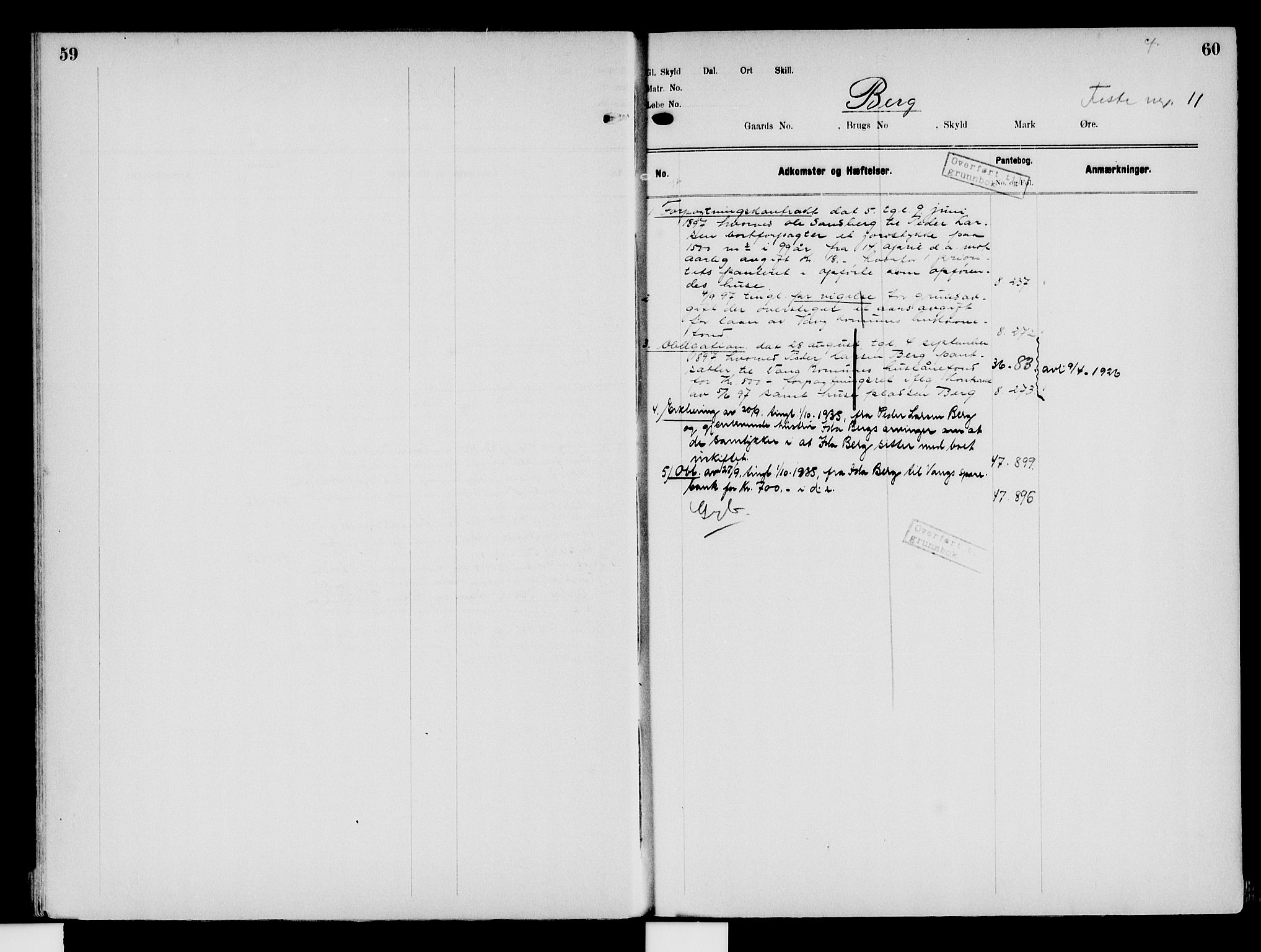 Nord-Hedmark sorenskriveri, SAH/TING-012/H/Ha/Had/Hade/L0008: Mortgage register no. 4.8, 1923-1940, p. 59-60
