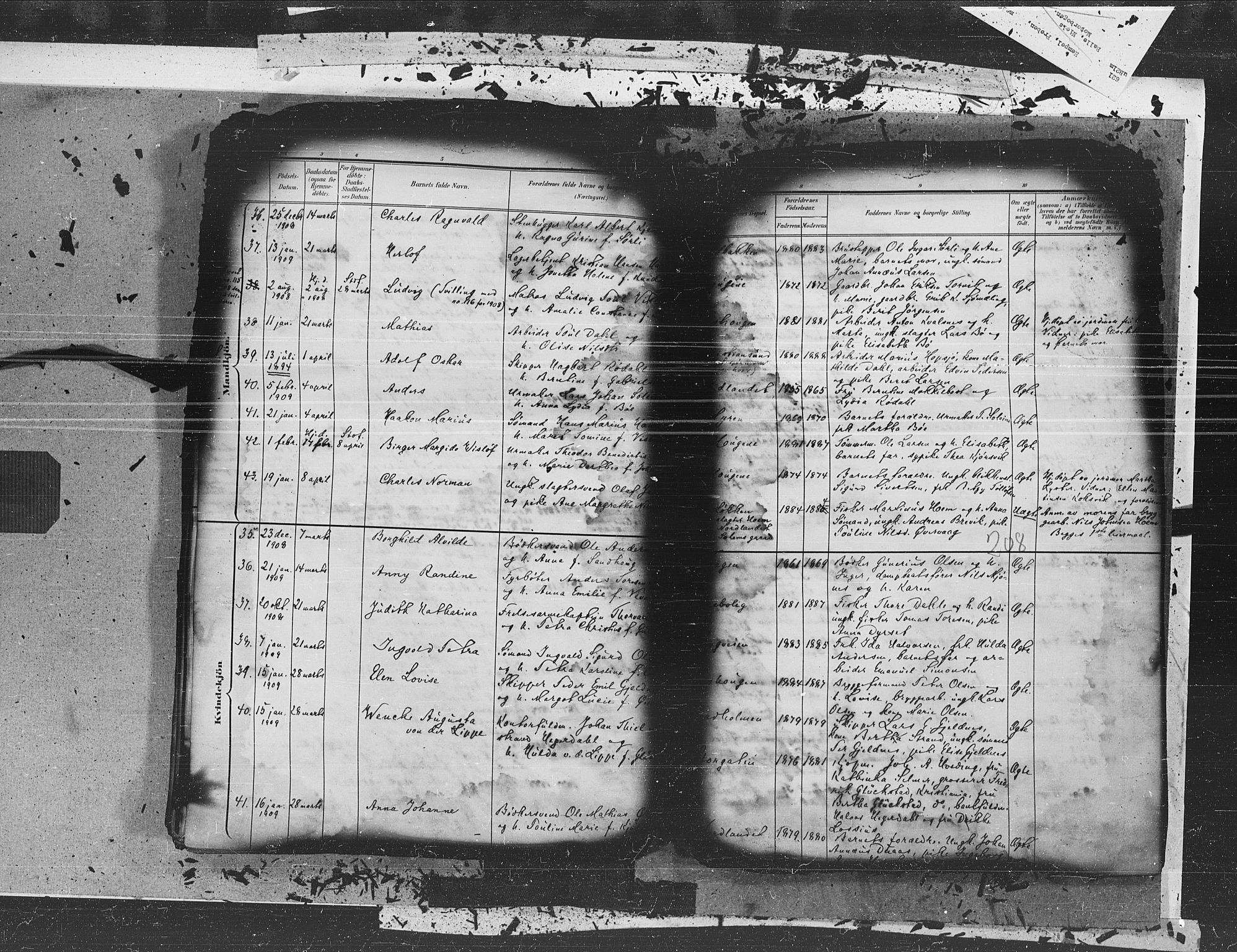 Ministerialprotokoller, klokkerbøker og fødselsregistre - Møre og Romsdal, AV/SAT-A-1454/572/L0855: Parish register (official) no. 572A18, 1898-1913, p. 208