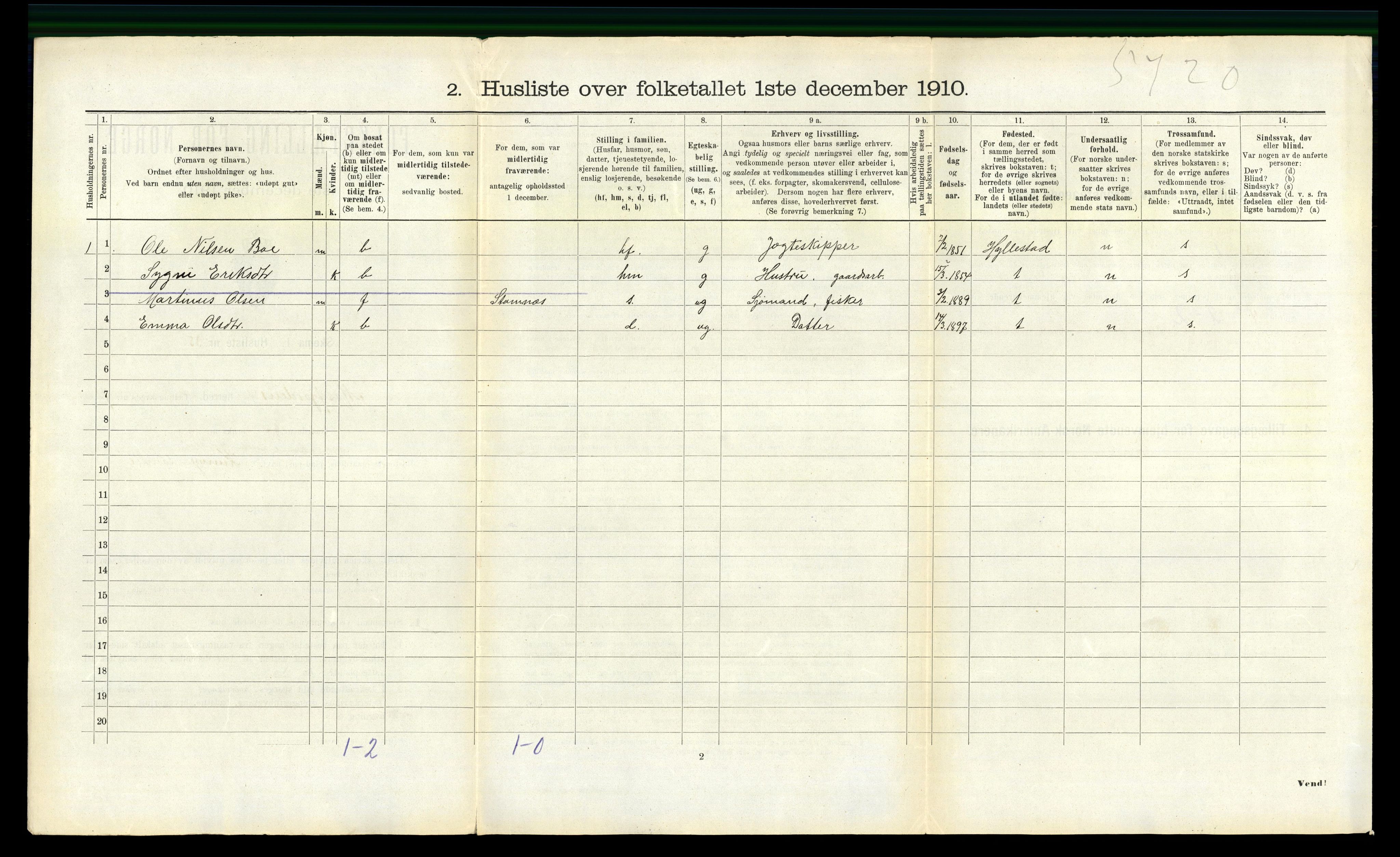 RA, 1910 census for Masfjorden, 1910, p. 529