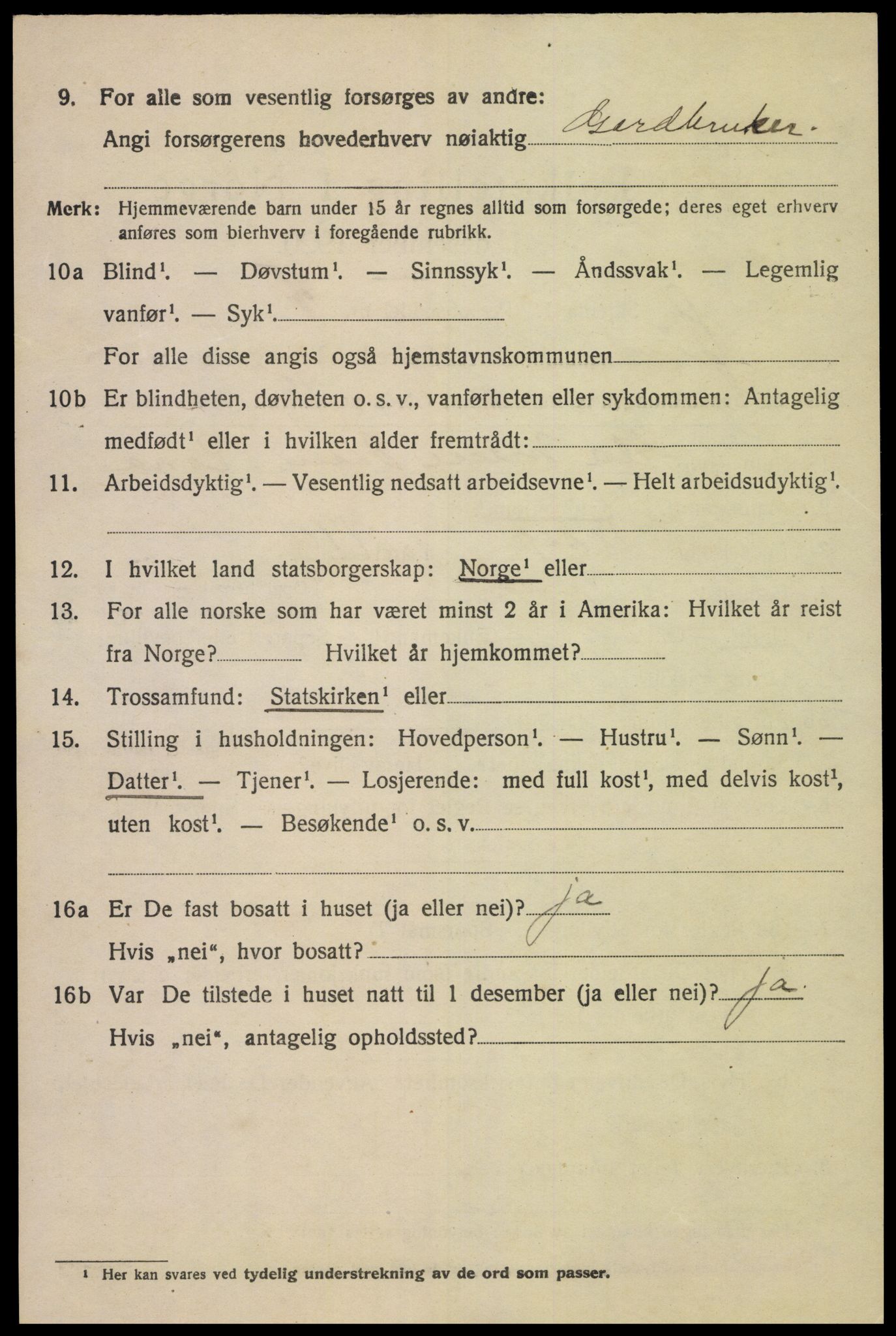 SAK, 1920 census for Spind, 1920, p. 1590