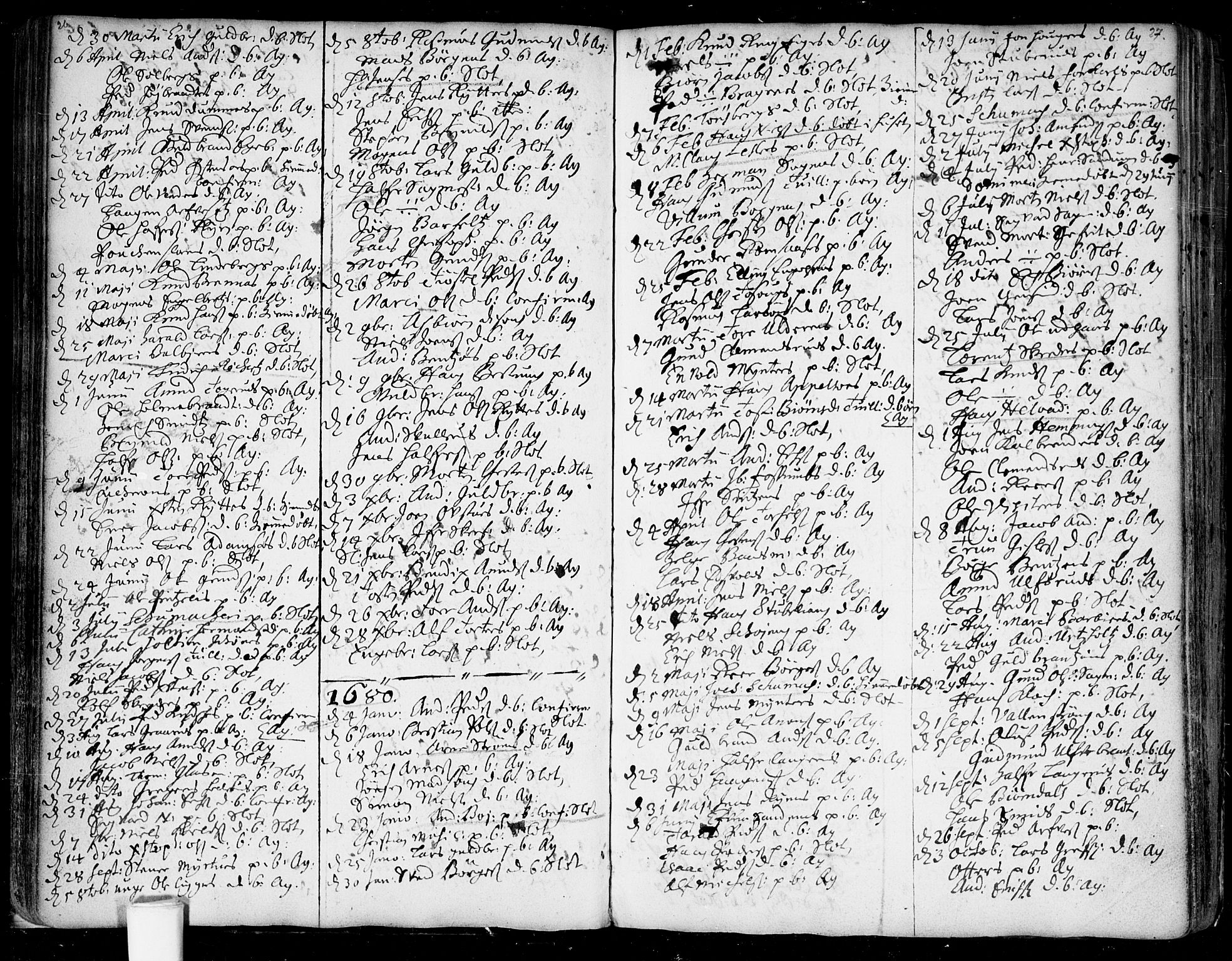 Aker prestekontor kirkebøker, AV/SAO-A-10861/F/L0001: Parish register (official) no. 1, 1656-1688