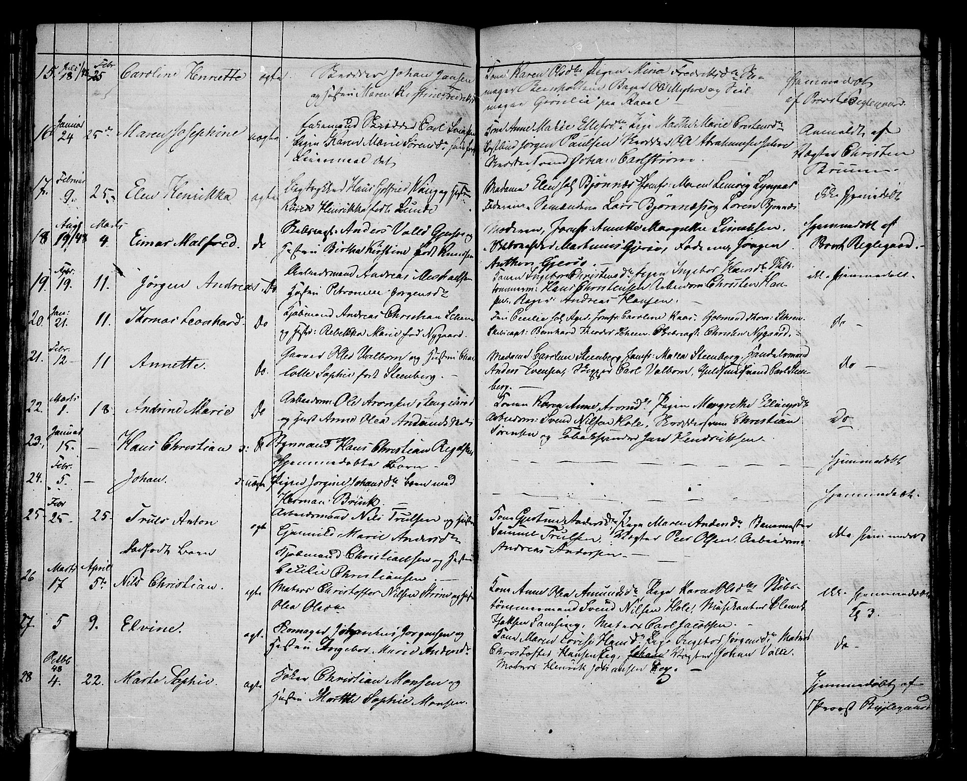 Tønsberg kirkebøker, AV/SAKO-A-330/G/Ga/L0002: Parish register (copy) no. 2, 1827-1854