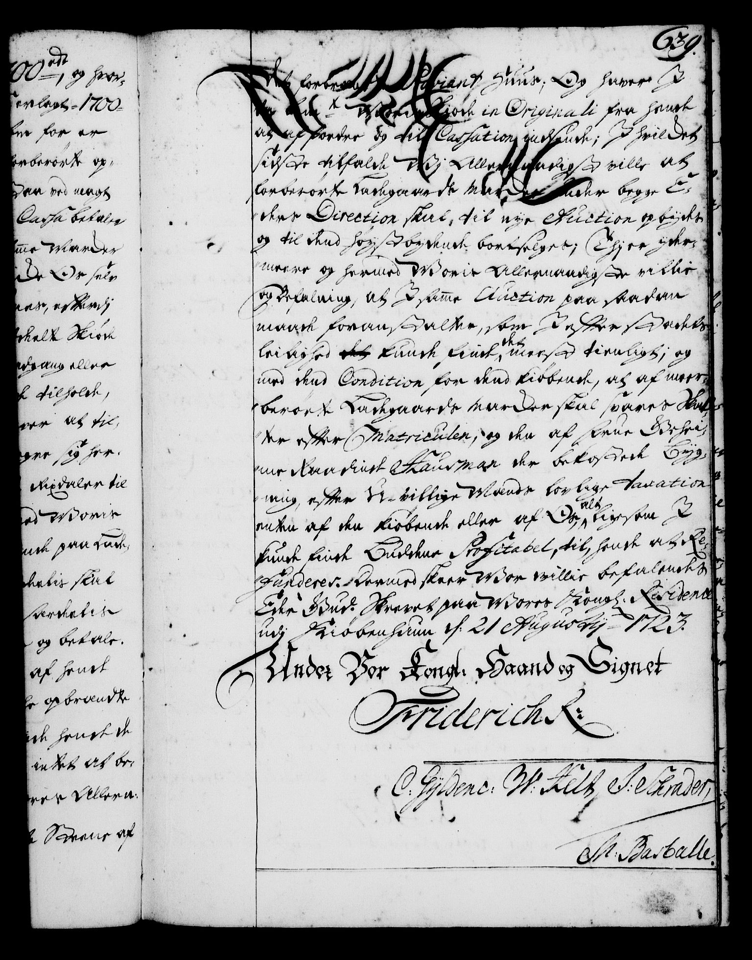 Rentekammeret, Kammerkanselliet, AV/RA-EA-3111/G/Gg/Gga/L0001: Norsk ekspedisjonsprotokoll med register (merket RK 53.1), 1720-1723, p. 639