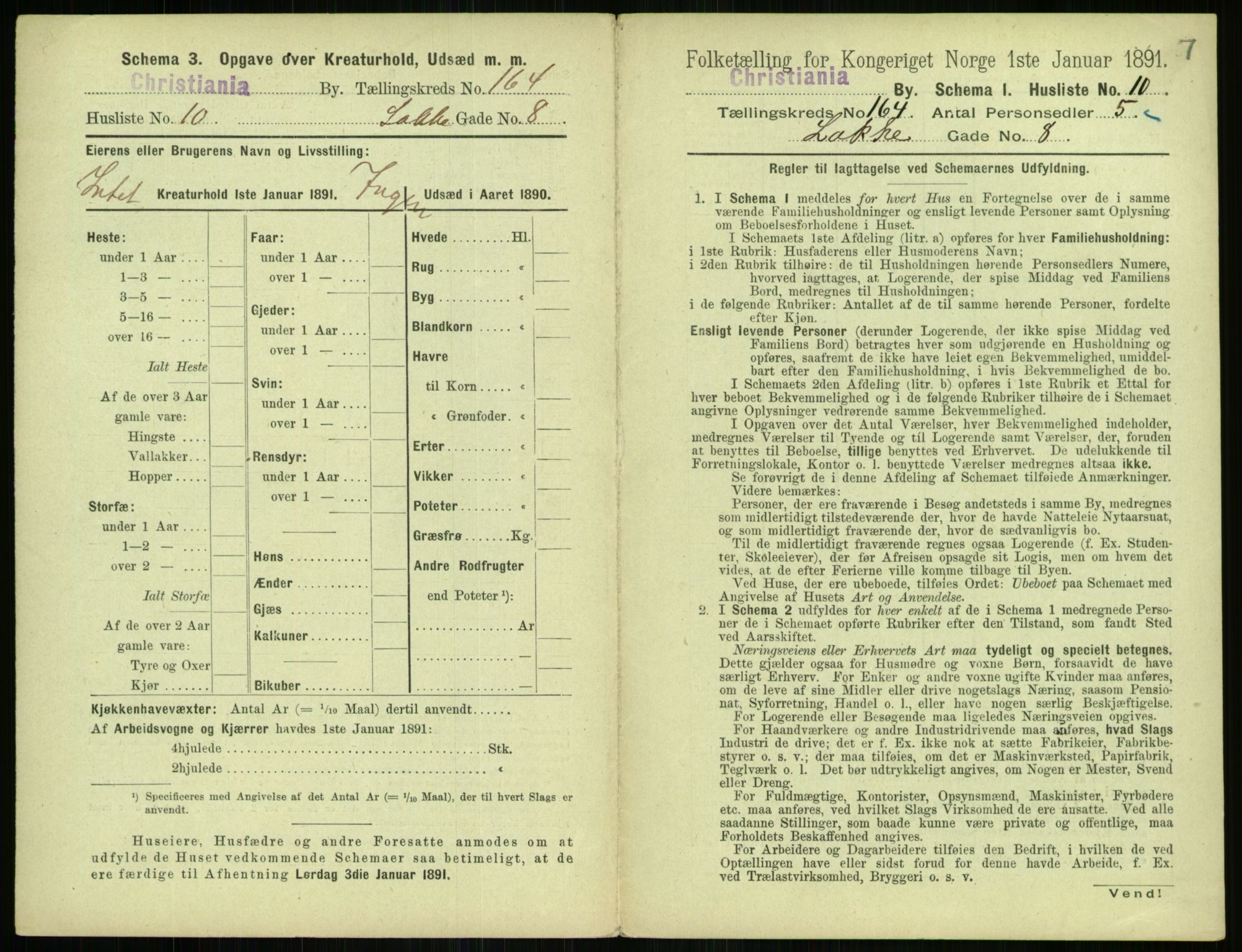 RA, 1891 census for 0301 Kristiania, 1891, p. 94382