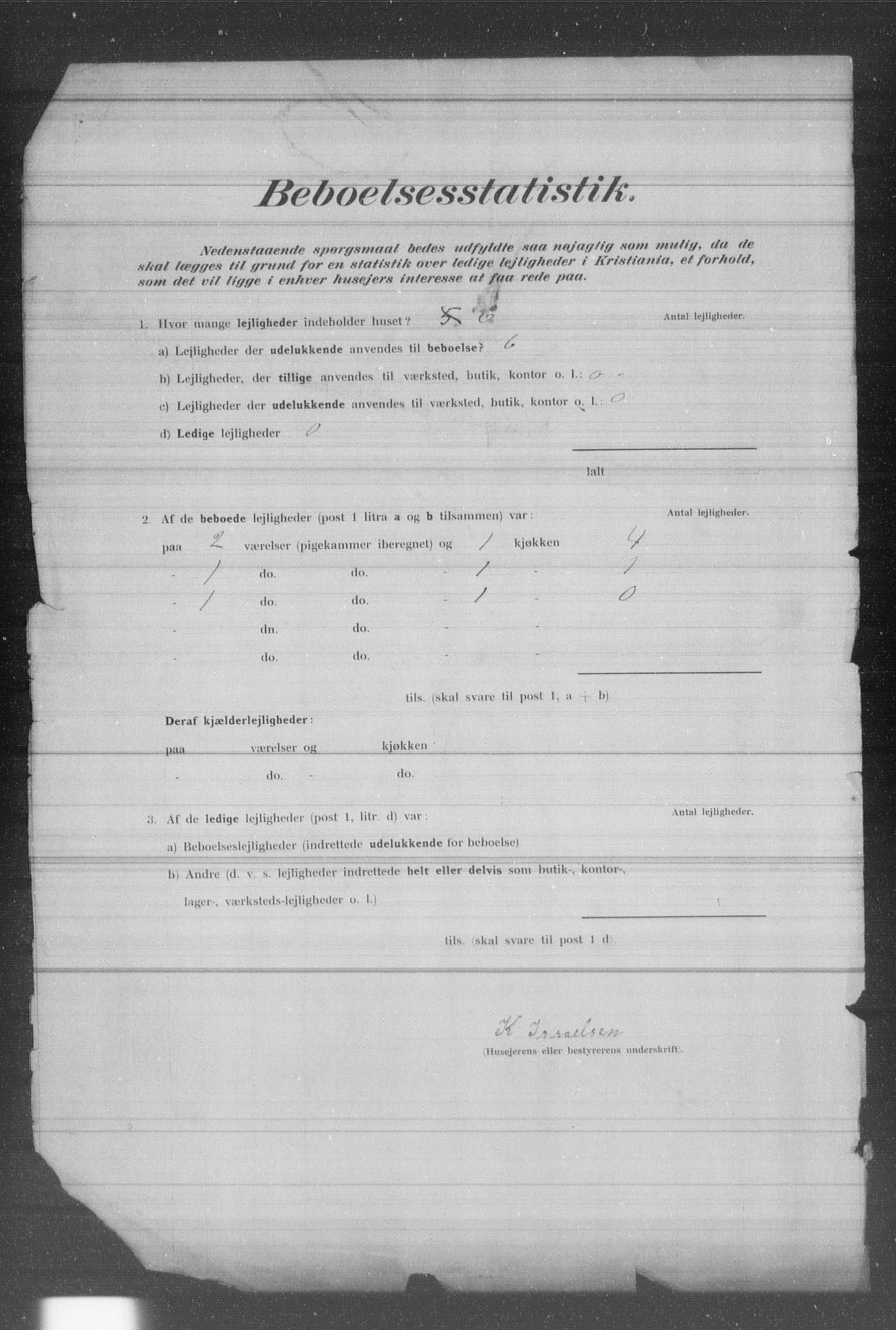 OBA, Municipal Census 1902 for Kristiania, 1902, p. 1304