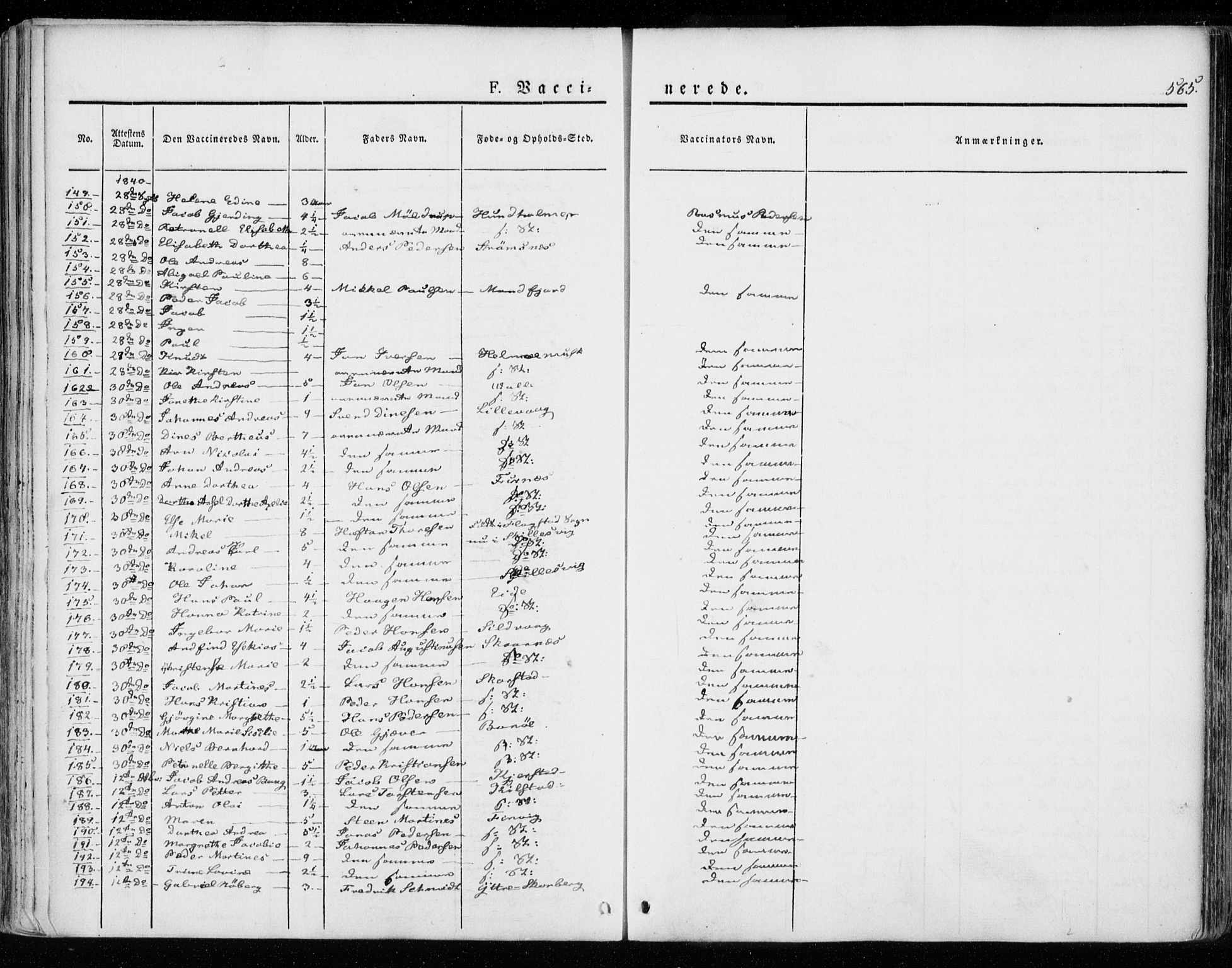 Ministerialprotokoller, klokkerbøker og fødselsregistre - Nordland, AV/SAT-A-1459/872/L1033: Parish register (official) no. 872A08, 1840-1863, p. 565