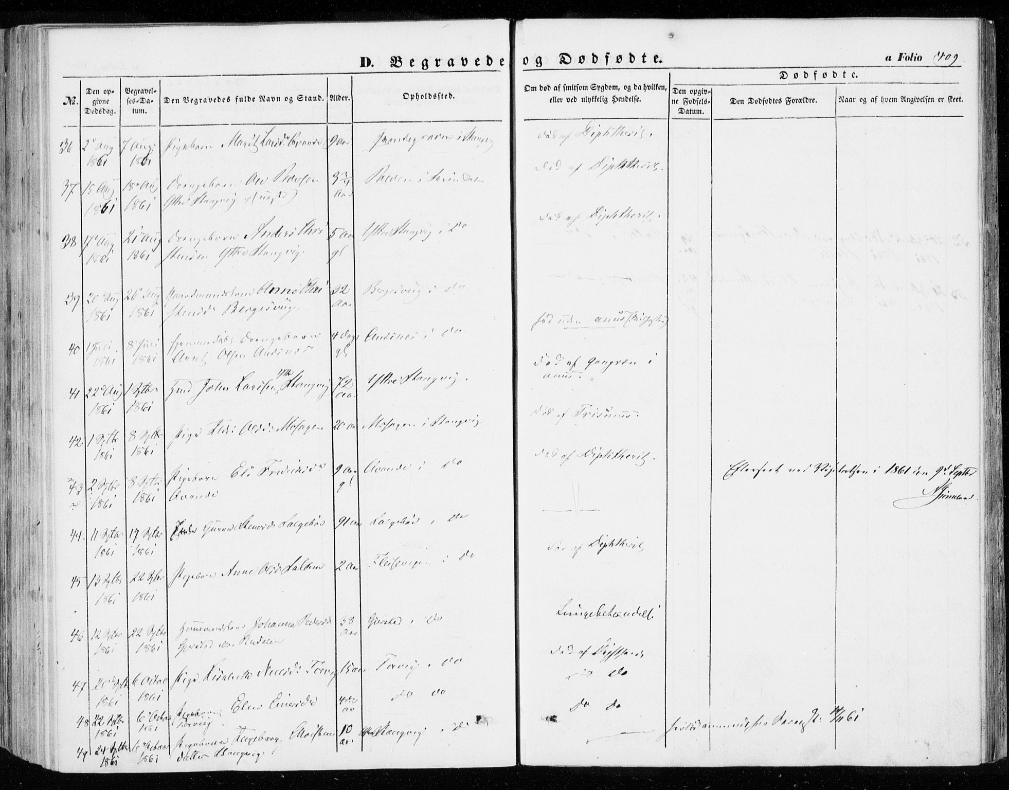 Ministerialprotokoller, klokkerbøker og fødselsregistre - Møre og Romsdal, AV/SAT-A-1454/592/L1026: Parish register (official) no. 592A04, 1849-1867, p. 409