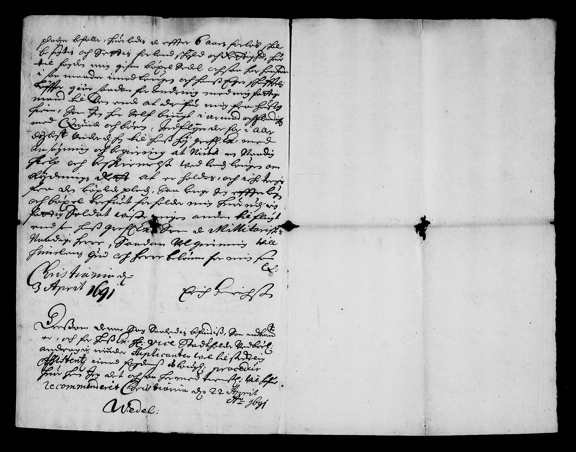 Stattholderembetet 1572-1771, AV/RA-EA-2870/Af/L0004: Avskrifter av vedlegg til originale supplikker, nummerert i samsvar med supplikkbøkene, 1691-1694, p. 49