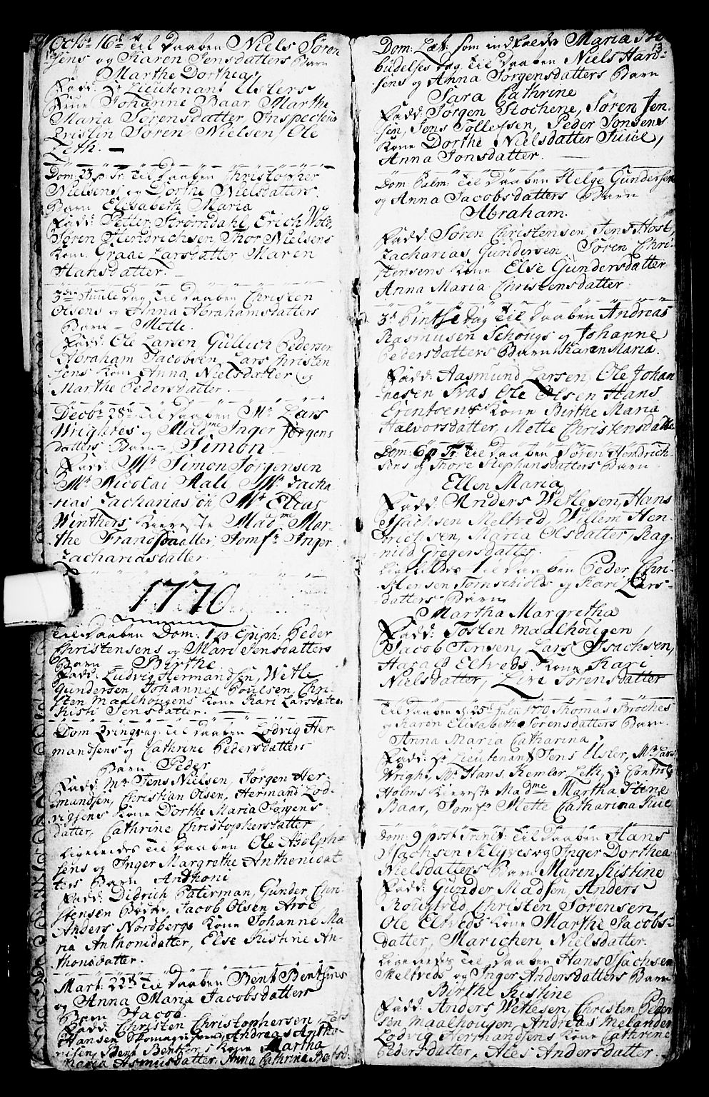 Porsgrunn kirkebøker , SAKO/A-104/G/Ga/L0001: Parish register (copy) no. I 1, 1766-1790, p. 12-13