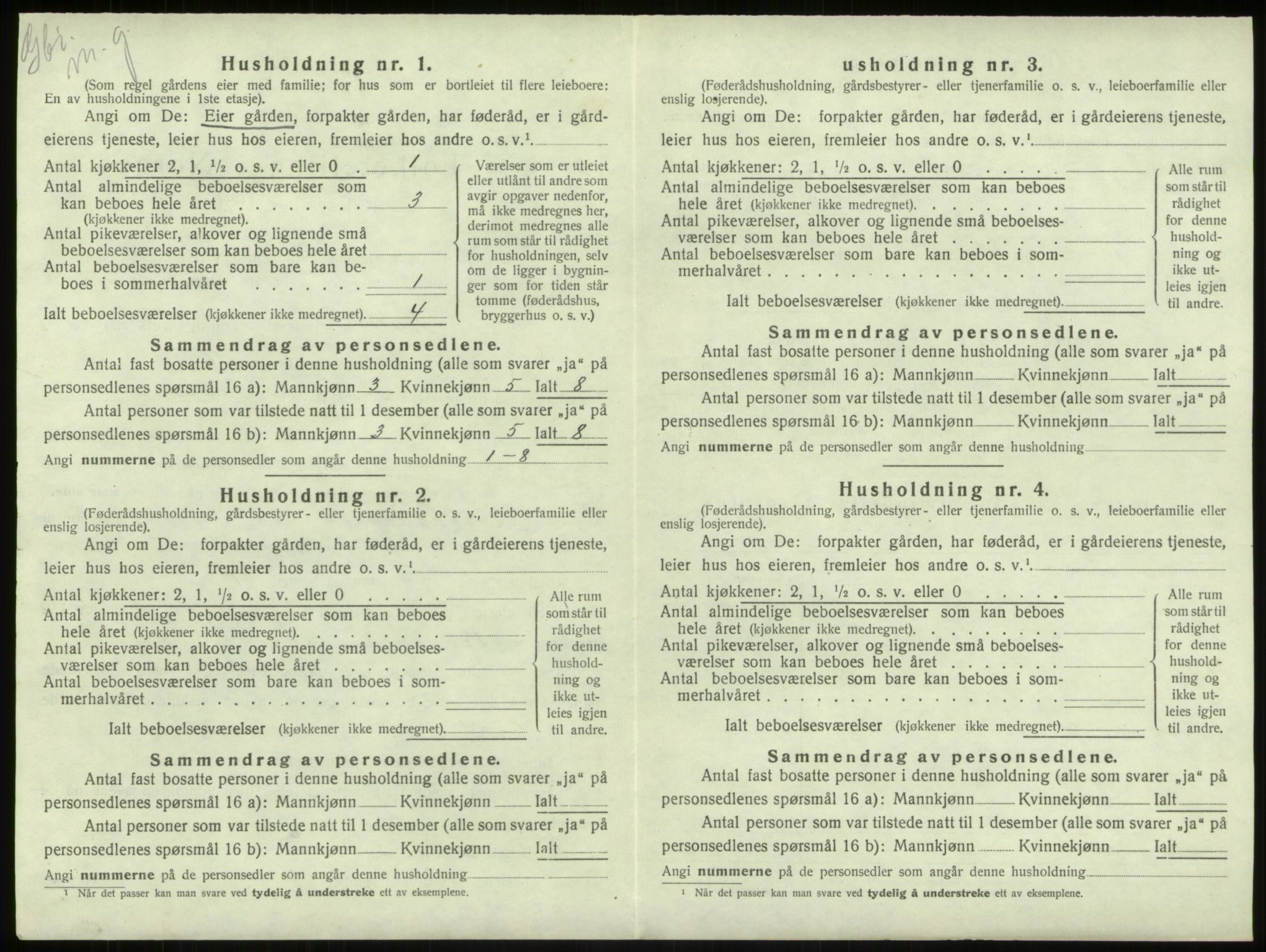 SAB, 1920 census for Haus, 1920, p. 212