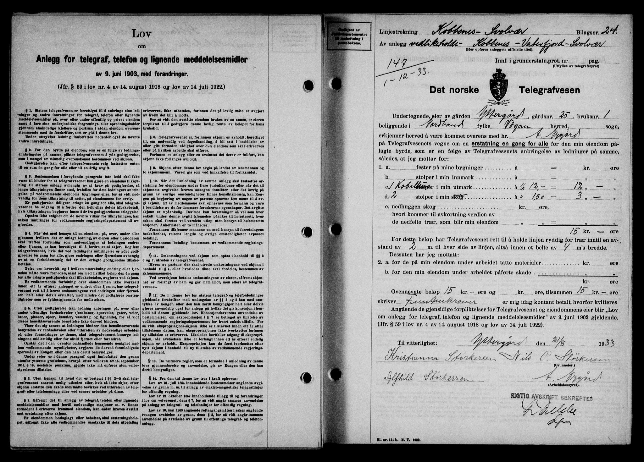 Lofoten sorenskriveri, SAT/A-0017/1/2/2C/L0028b: Mortgage book no. 28b, 1933-1933, Deed date: 01.12.1933