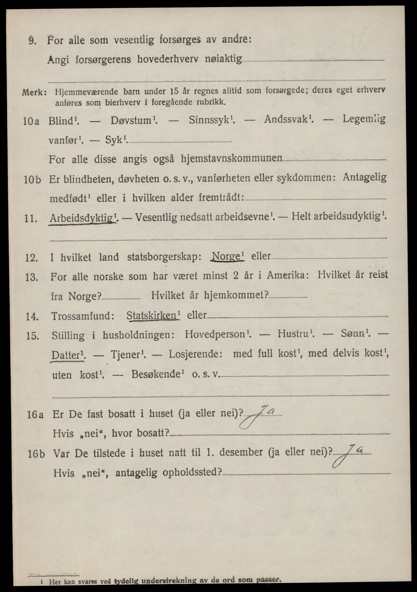 SAT, 1920 census for Vestnes, 1920, p. 6106