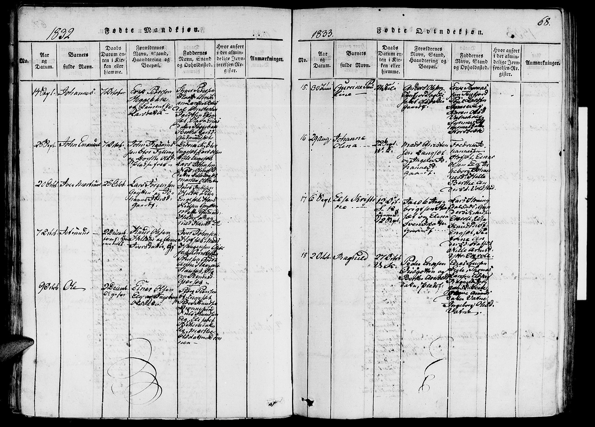 Ministerialprotokoller, klokkerbøker og fødselsregistre - Møre og Romsdal, AV/SAT-A-1454/524/L0351: Parish register (official) no. 524A03, 1816-1838, p. 68