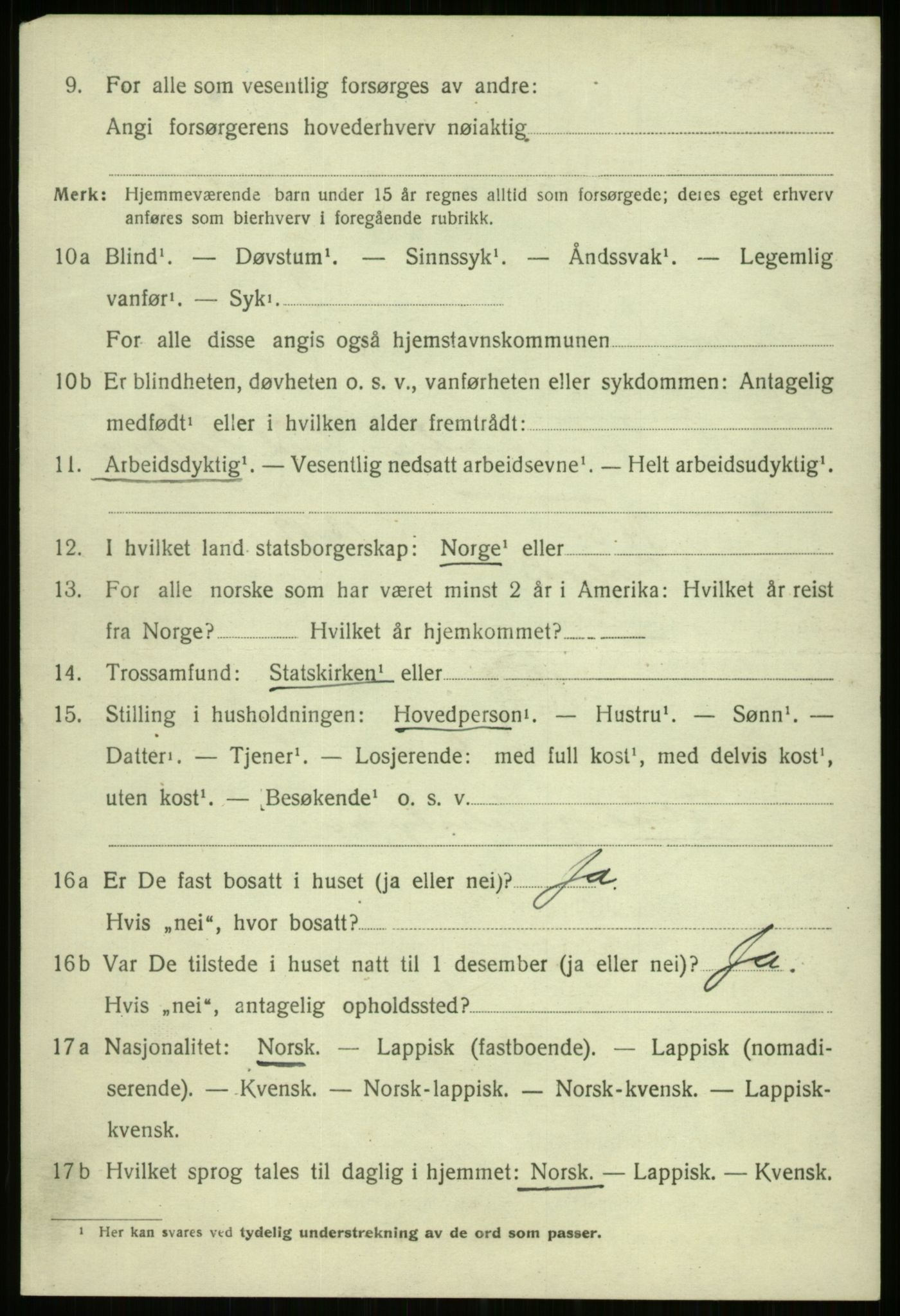 SATØ, 1920 census for Trondenes, 1920, p. 16389