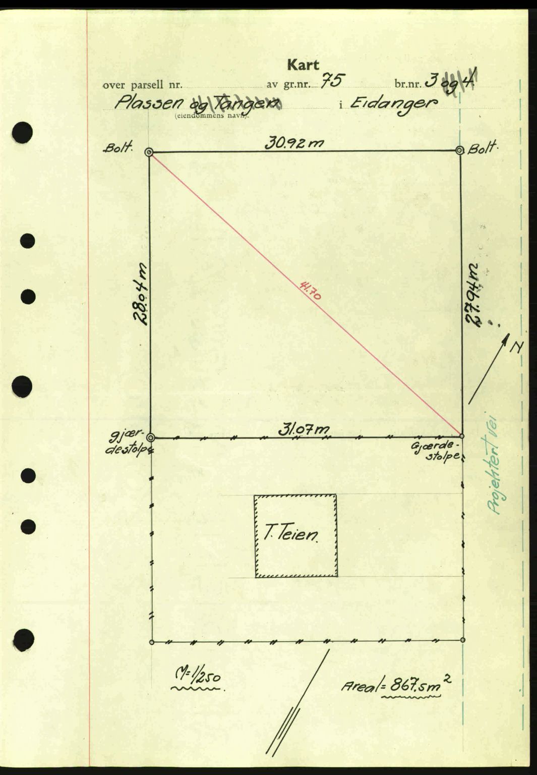 Bamble sorenskriveri, AV/SAKO-A-214/G/Ga/Gag/L0002: Mortgage book no. A-2, 1937-1938, Diary no: : 692/1938