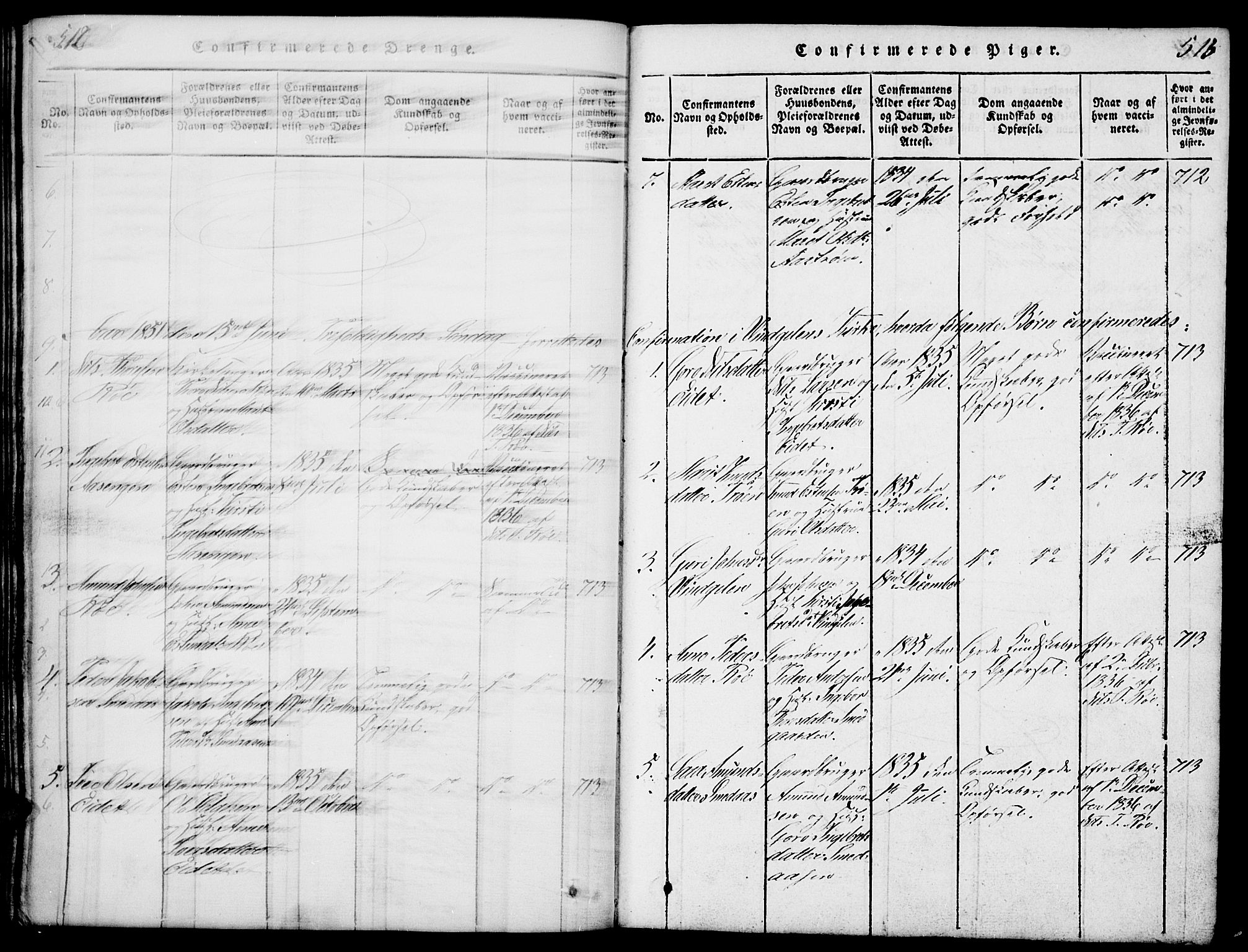 Tolga prestekontor, AV/SAH-PREST-062/L/L0003: Parish register (copy) no. 3, 1815-1862, p. 512-513