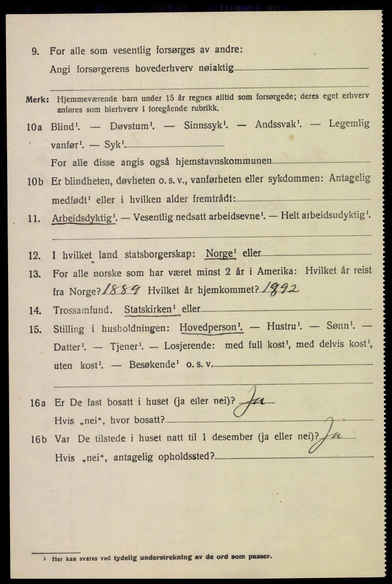 SAK, 1920 census for Søndeled, 1920, p. 2860