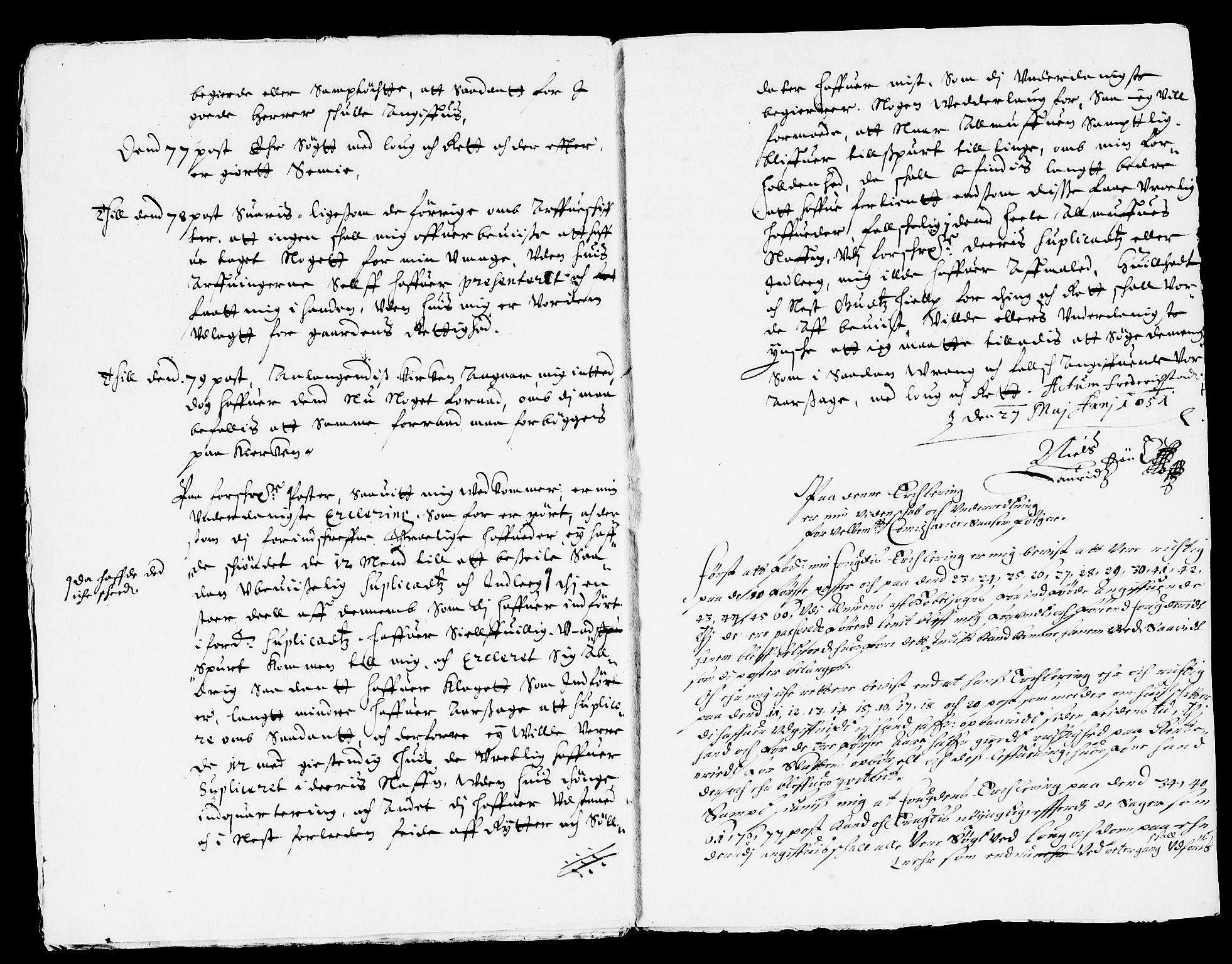 Danske Kanselli, Skapsaker, AV/RA-EA-4061/F/L0007: Skap 8, pakke 150A, litra A-V, 1644-1651, p. 280