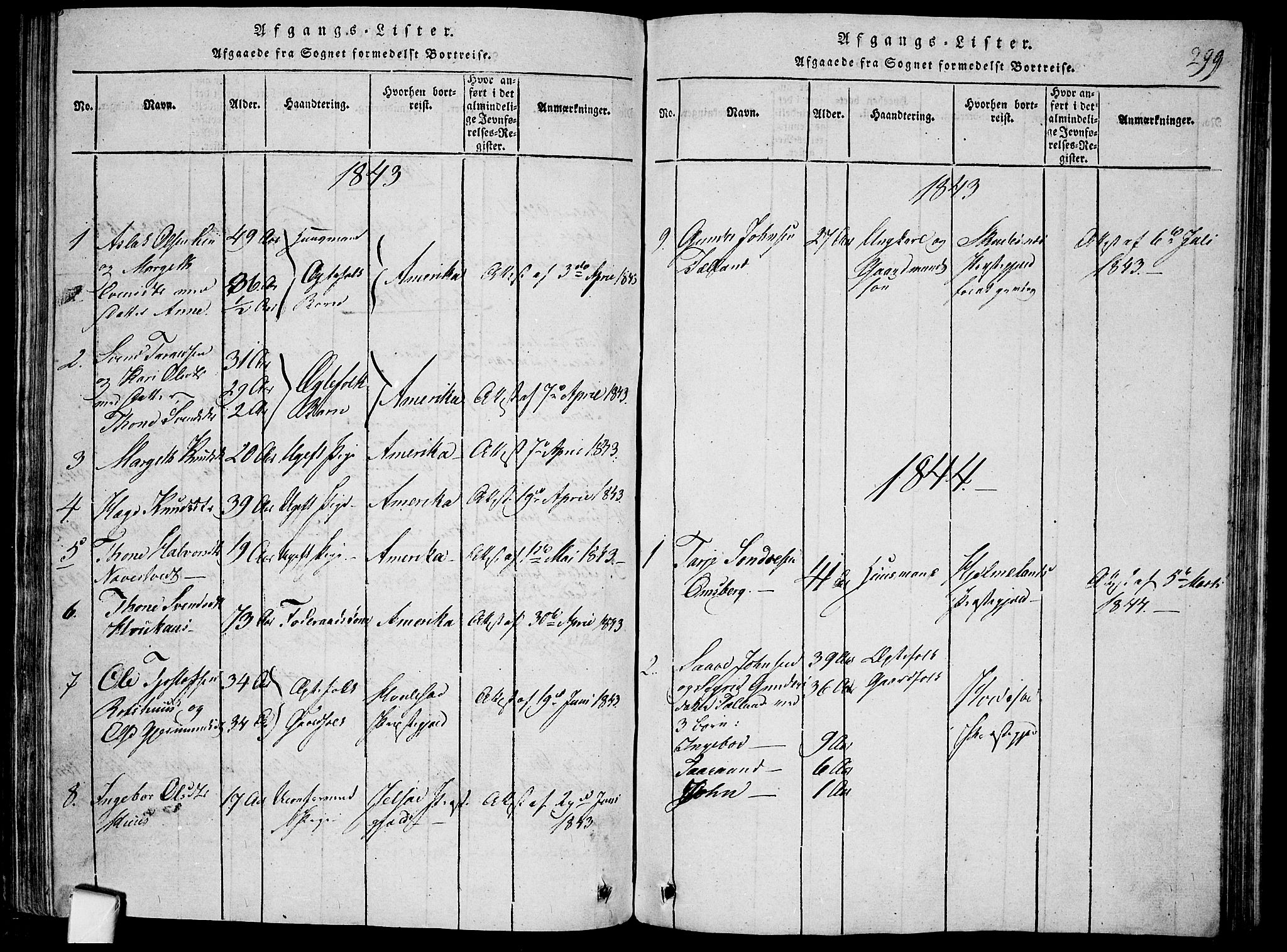 Mo kirkebøker, SAKO/A-286/F/Fa/L0004: Parish register (official) no. I 4, 1814-1844, p. 299