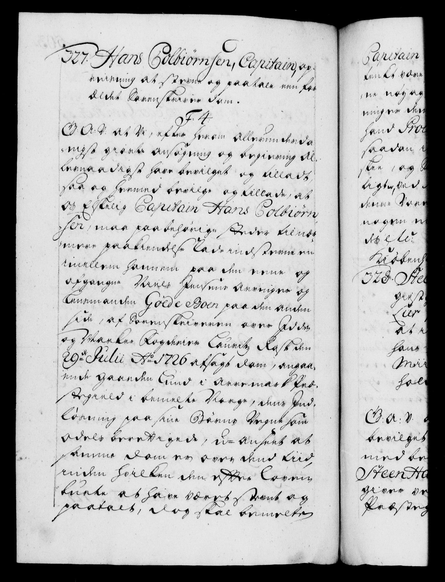 Danske Kanselli 1572-1799, AV/RA-EA-3023/F/Fc/Fca/Fcaa/L0025: Norske registre, 1726-1728, p. 503b