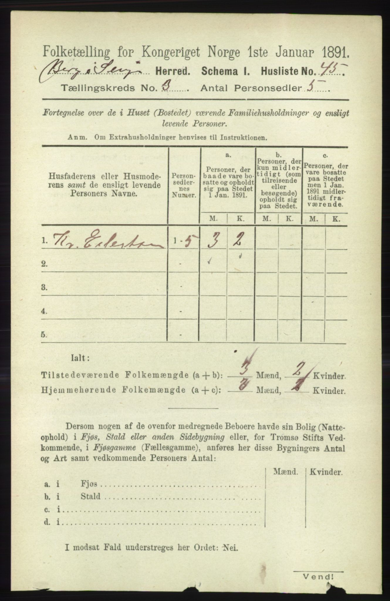 RA, 1891 census for 1929 Berg, 1891, p. 1016