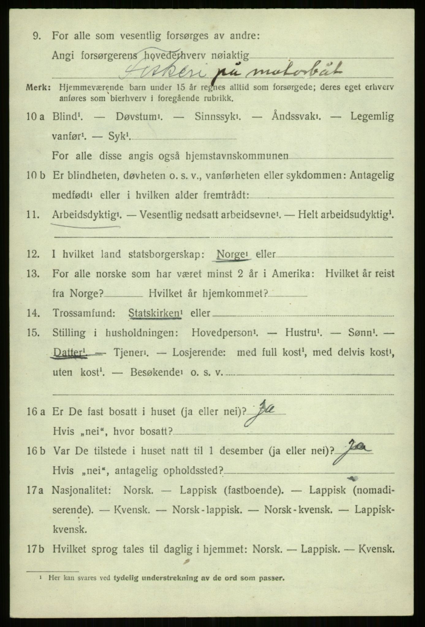 SATØ, 1920 census for Trondenes, 1920, p. 18825