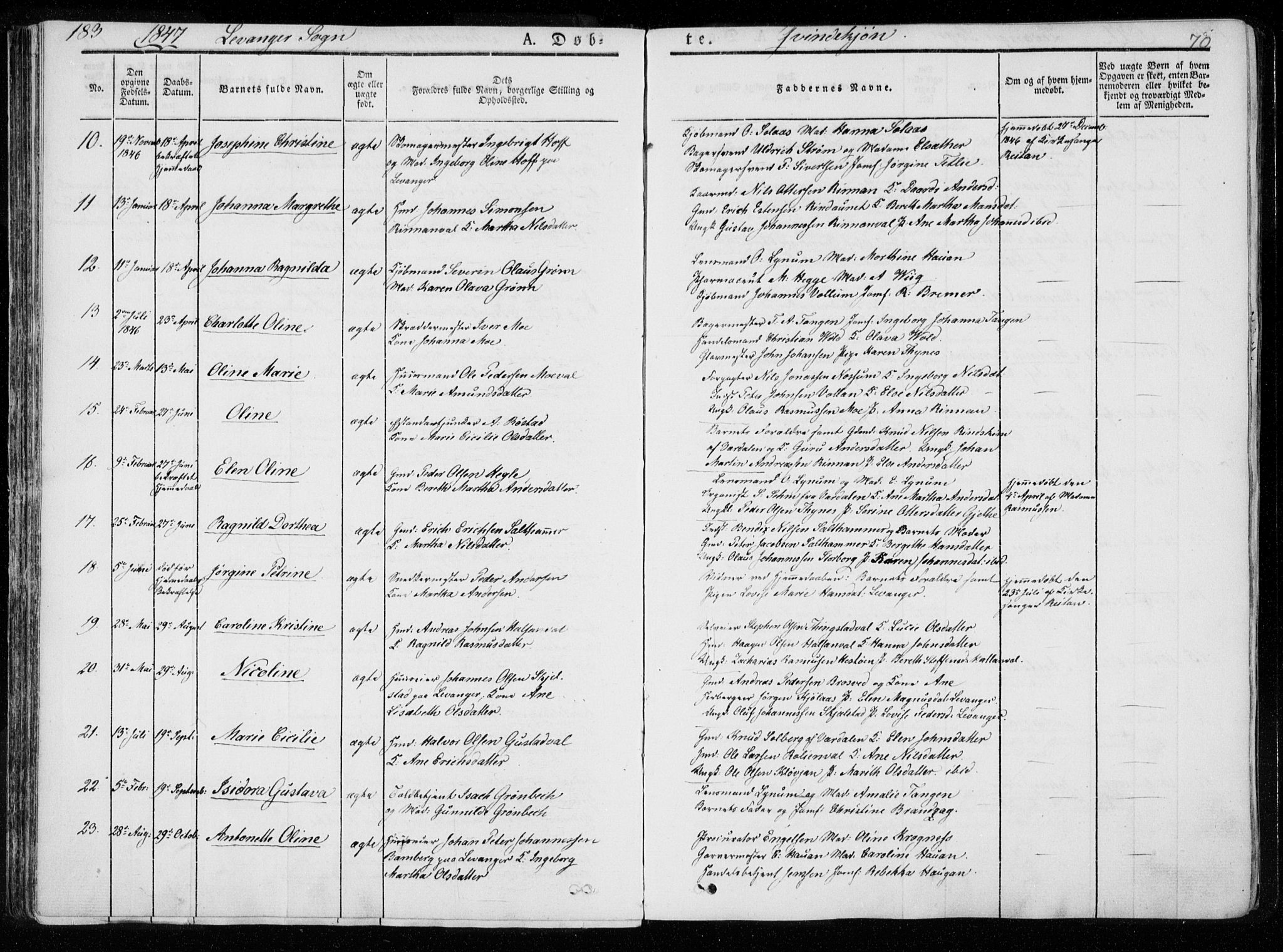 Ministerialprotokoller, klokkerbøker og fødselsregistre - Nord-Trøndelag, AV/SAT-A-1458/720/L0183: Parish register (official) no. 720A01, 1836-1855, p. 70