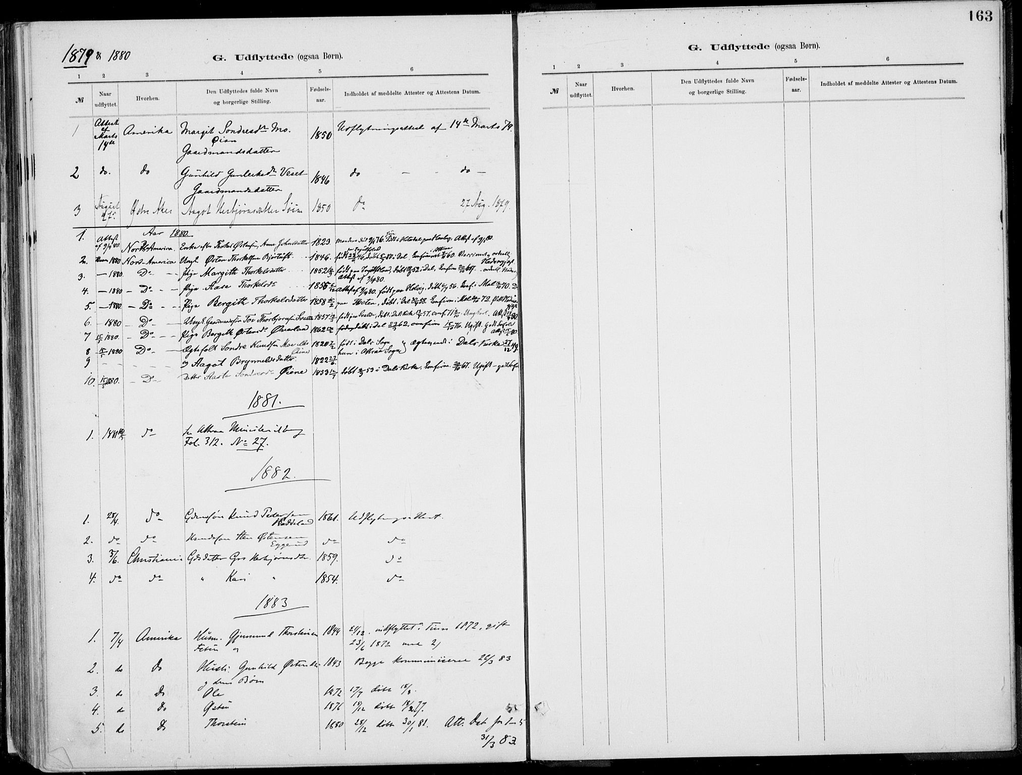 Rjukan kirkebøker, SAKO/A-294/F/Fa/L0001: Parish register (official) no. 1, 1878-1912, p. 163