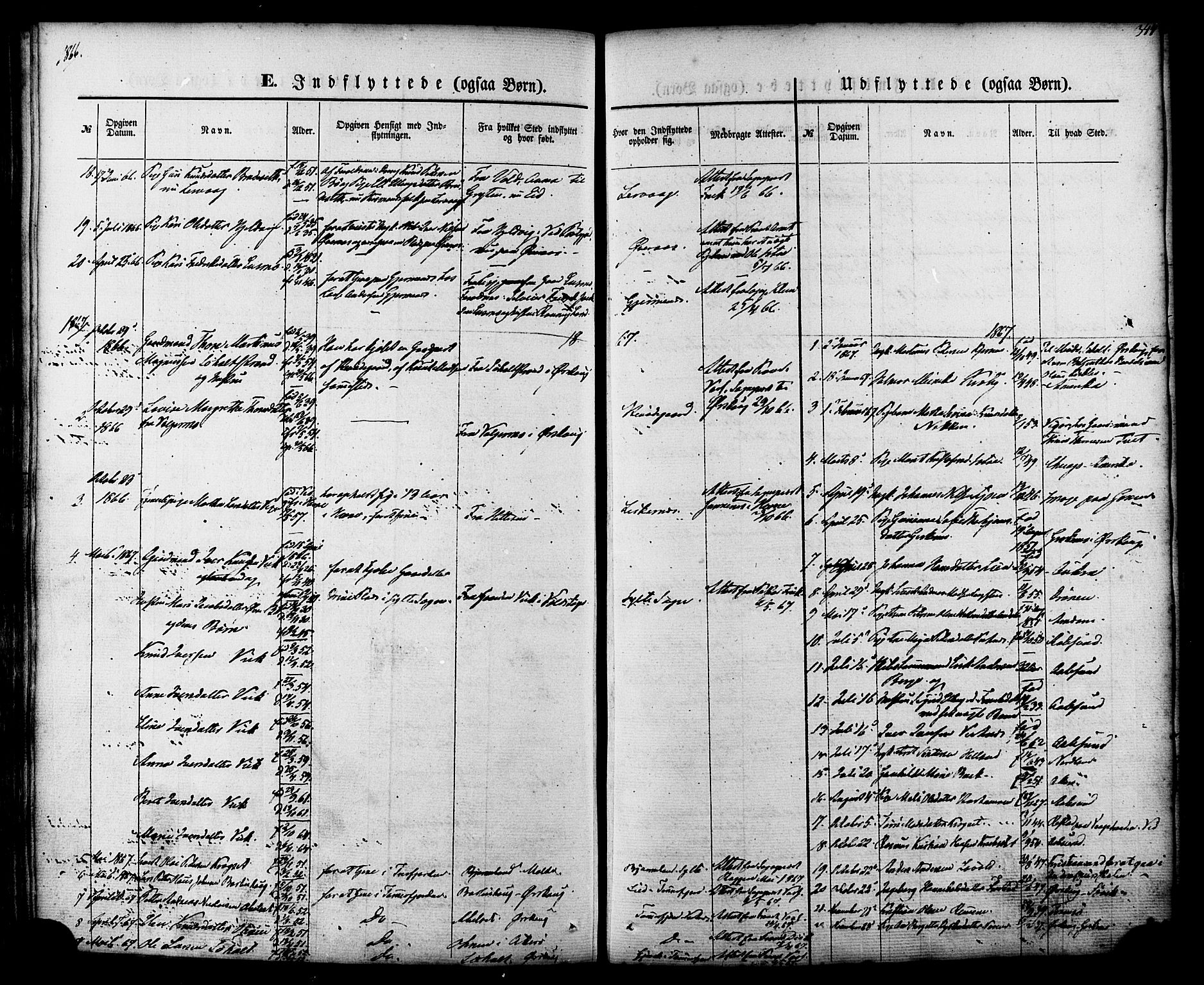 Ministerialprotokoller, klokkerbøker og fødselsregistre - Møre og Romsdal, SAT/A-1454/539/L0529: Parish register (official) no. 539A02, 1848-1872, p. 344