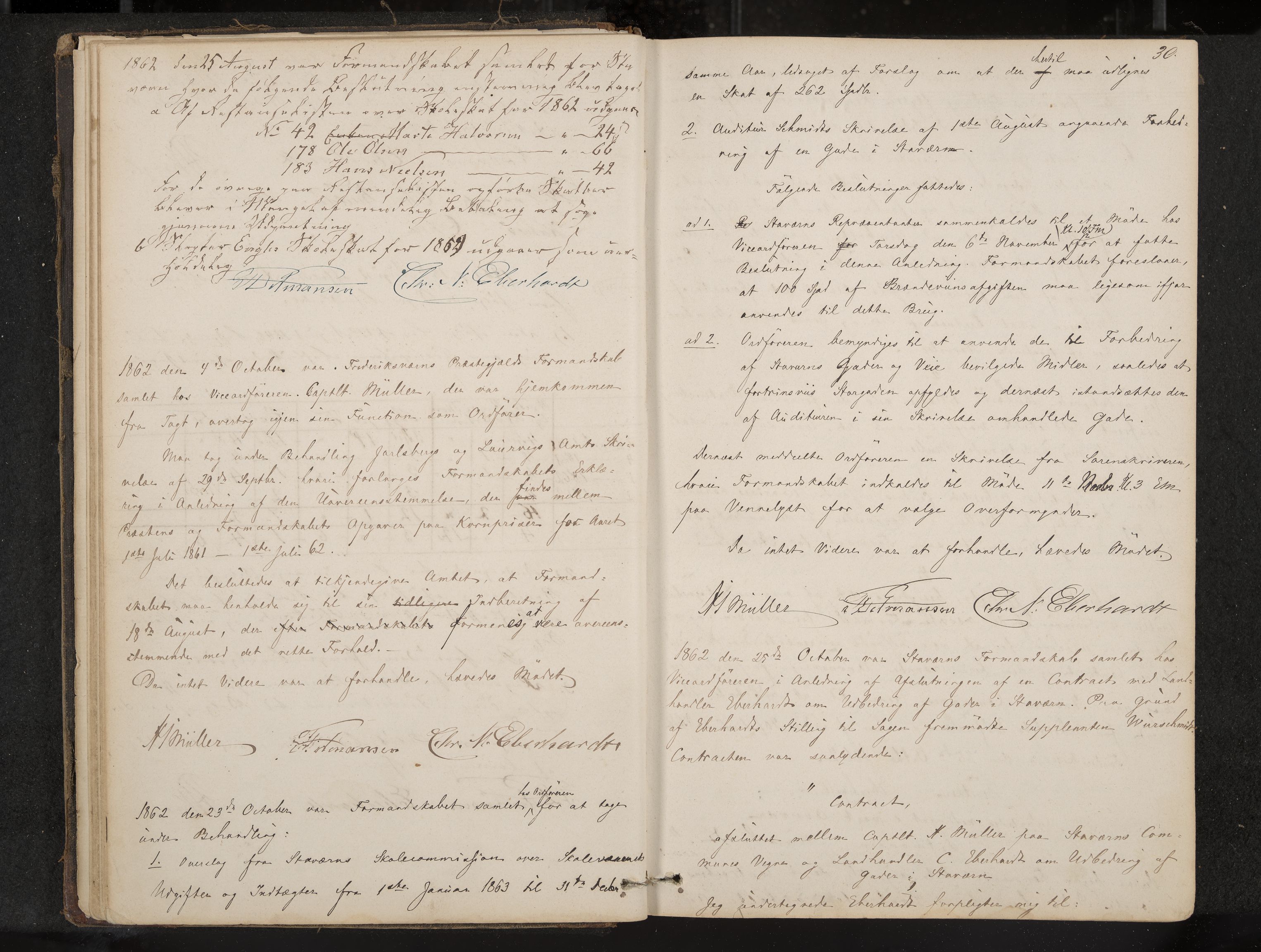 Stavern formannskap og sentraladministrasjon, IKAK/0708021/A/Aa/L0002: Møtebok, 1860-1884, p. 30