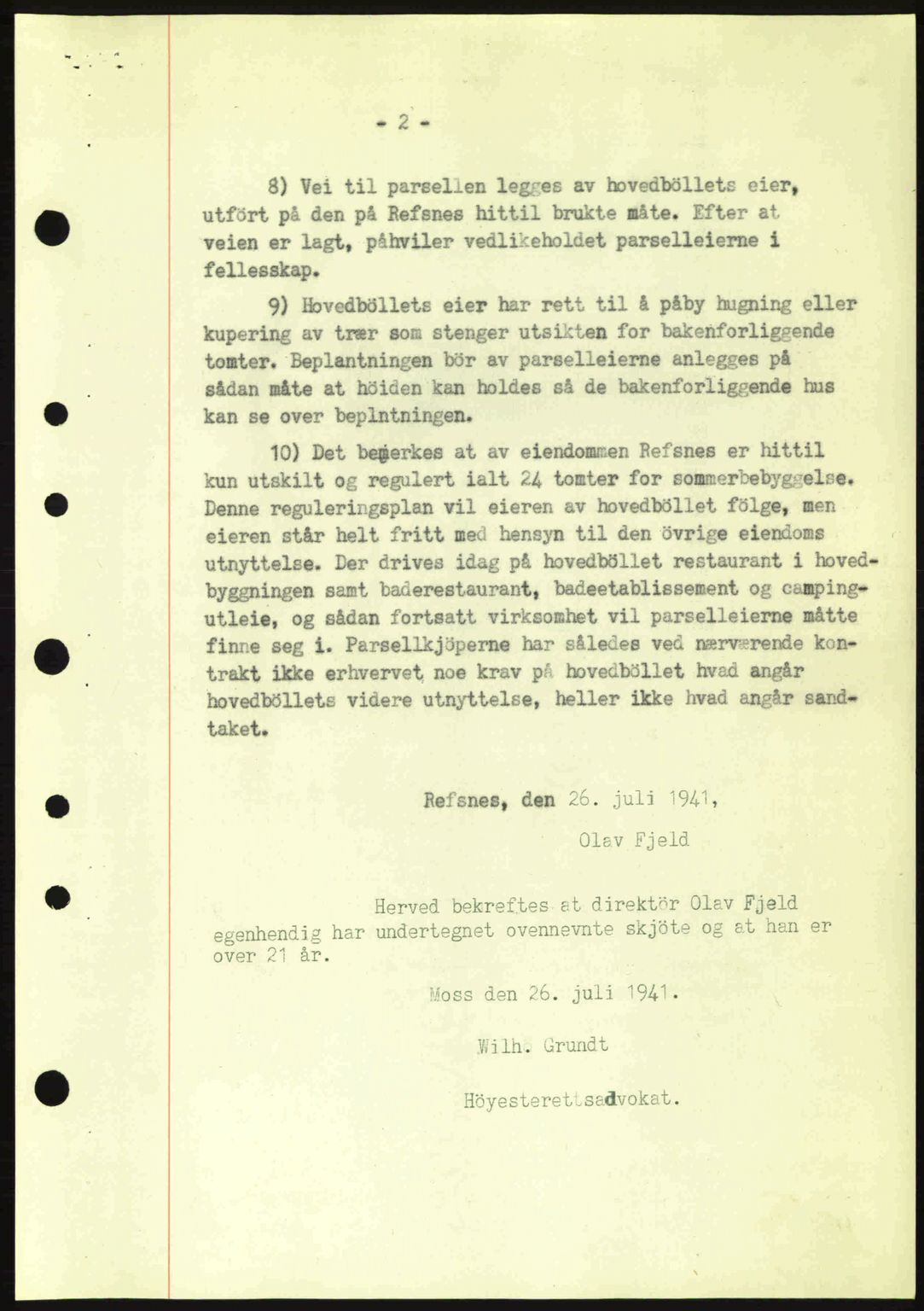 Moss sorenskriveri, SAO/A-10168: Mortgage book no. A9, 1941-1942, Diary no: : 2043/1941