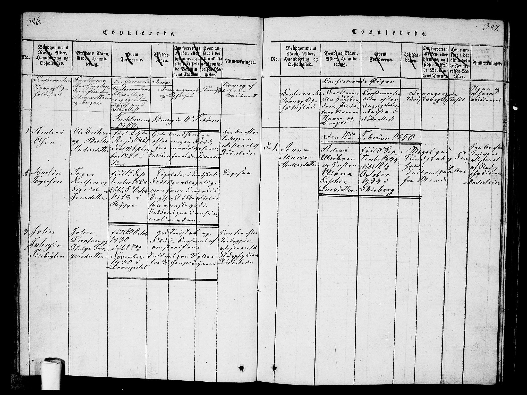 Kristiania tukthusprest Kirkebøker, AV/SAO-A-10881/G/Ga/L0001: Parish register (copy) no. 1, 1818-1857, p. 386-387