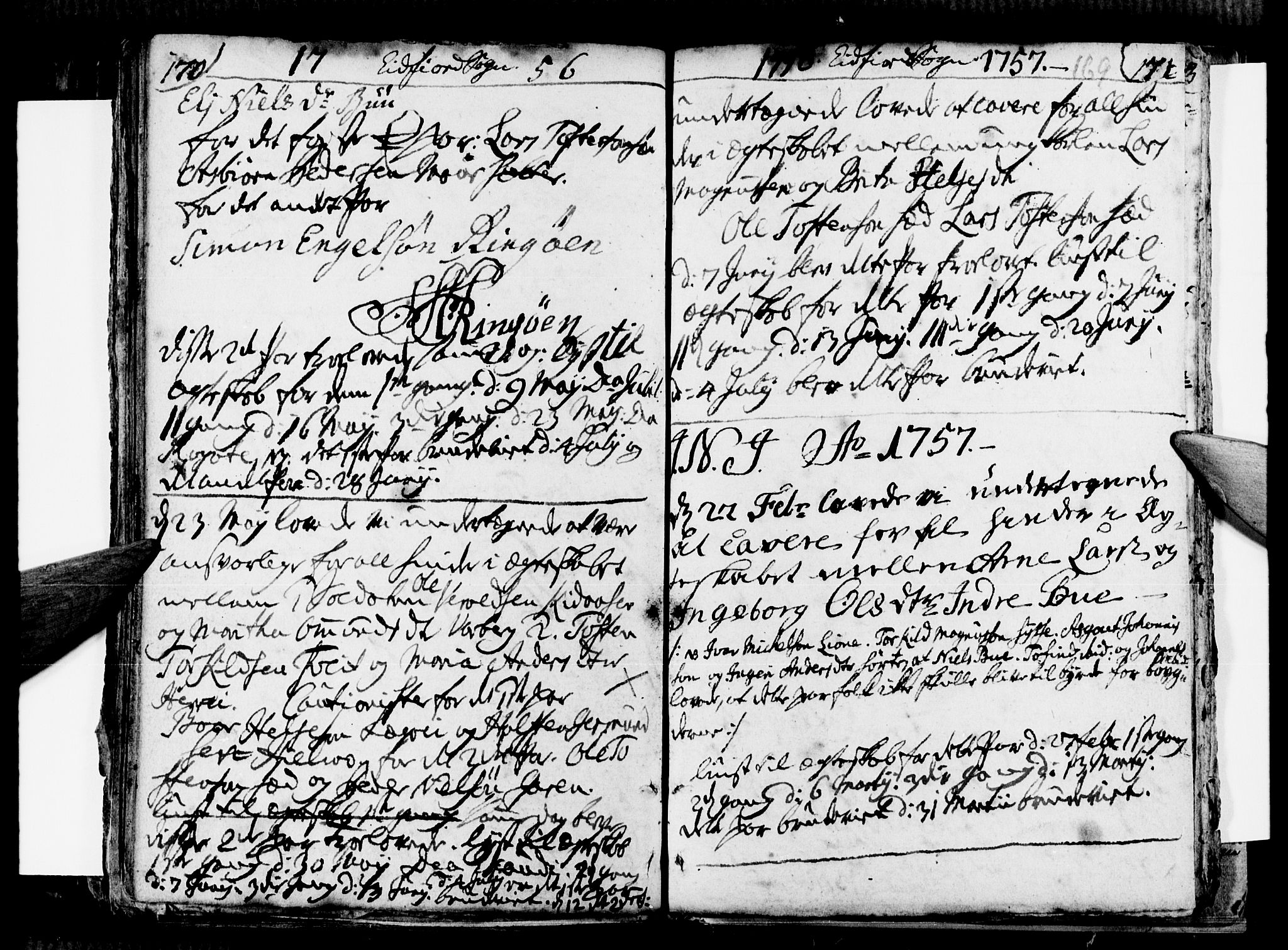 Ulvik sokneprestembete, SAB/A-78801/H/Haa: Parish register (official) no. A 9, 1743-1792, p. 169