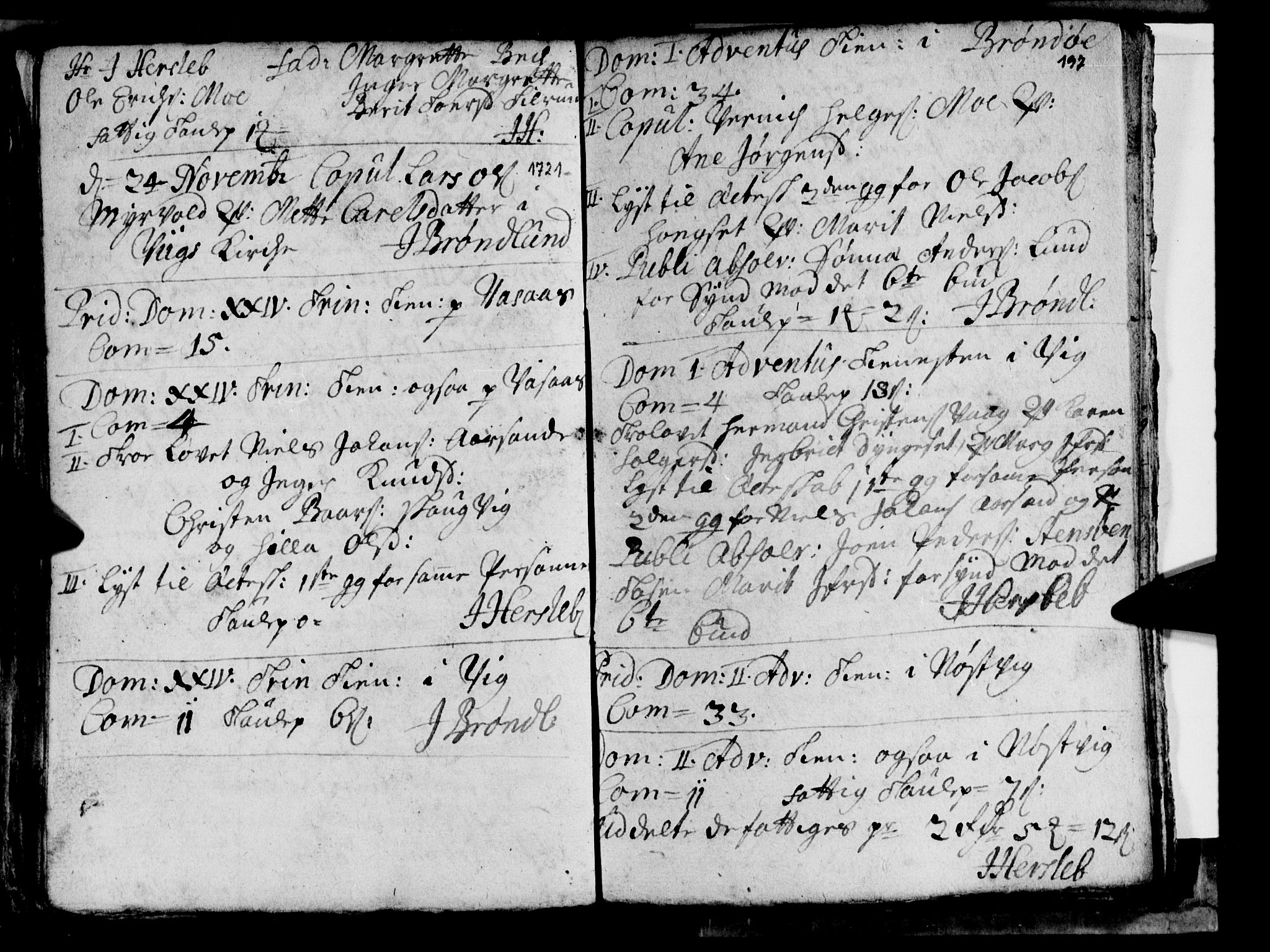 Ministerialprotokoller, klokkerbøker og fødselsregistre - Nordland, AV/SAT-A-1459/813/L0193: Parish register (official) no. 813A03, 1714-1724, p. 197