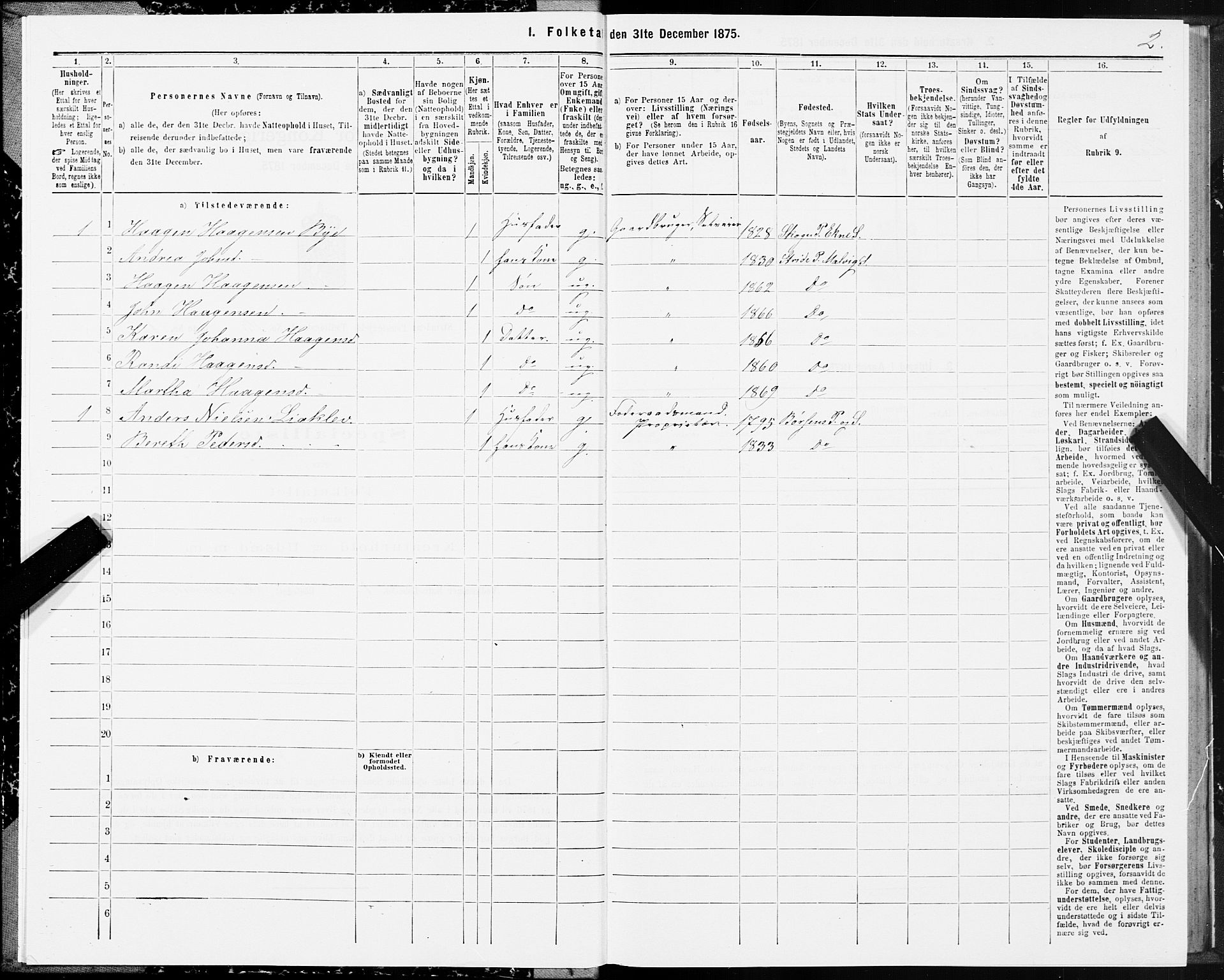 SAT, 1875 census for 1660P Strinda, 1875, p. 8002