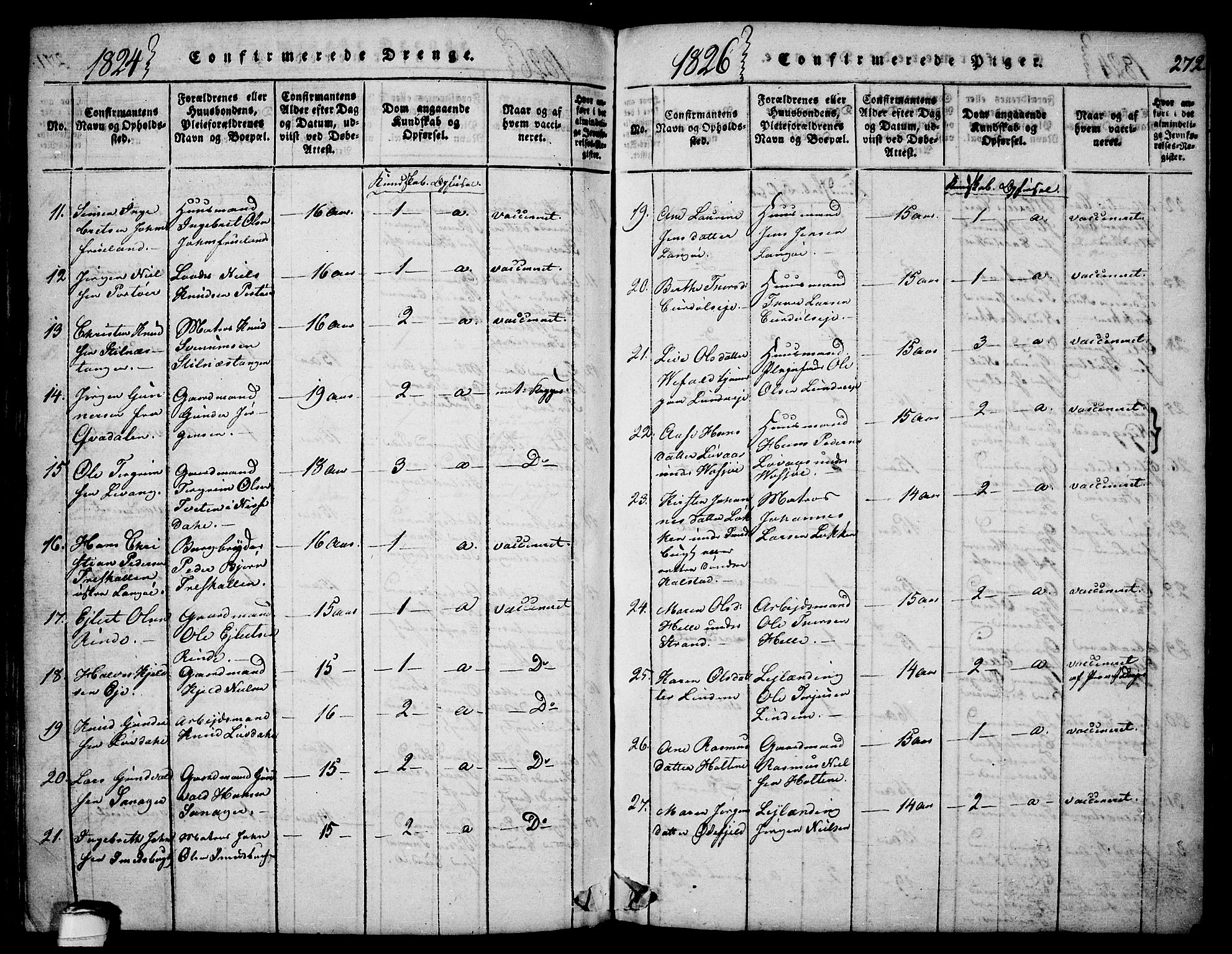Sannidal kirkebøker, SAKO/A-296/F/Fa/L0004: Parish register (official) no. 4, 1814-1829, p. 272