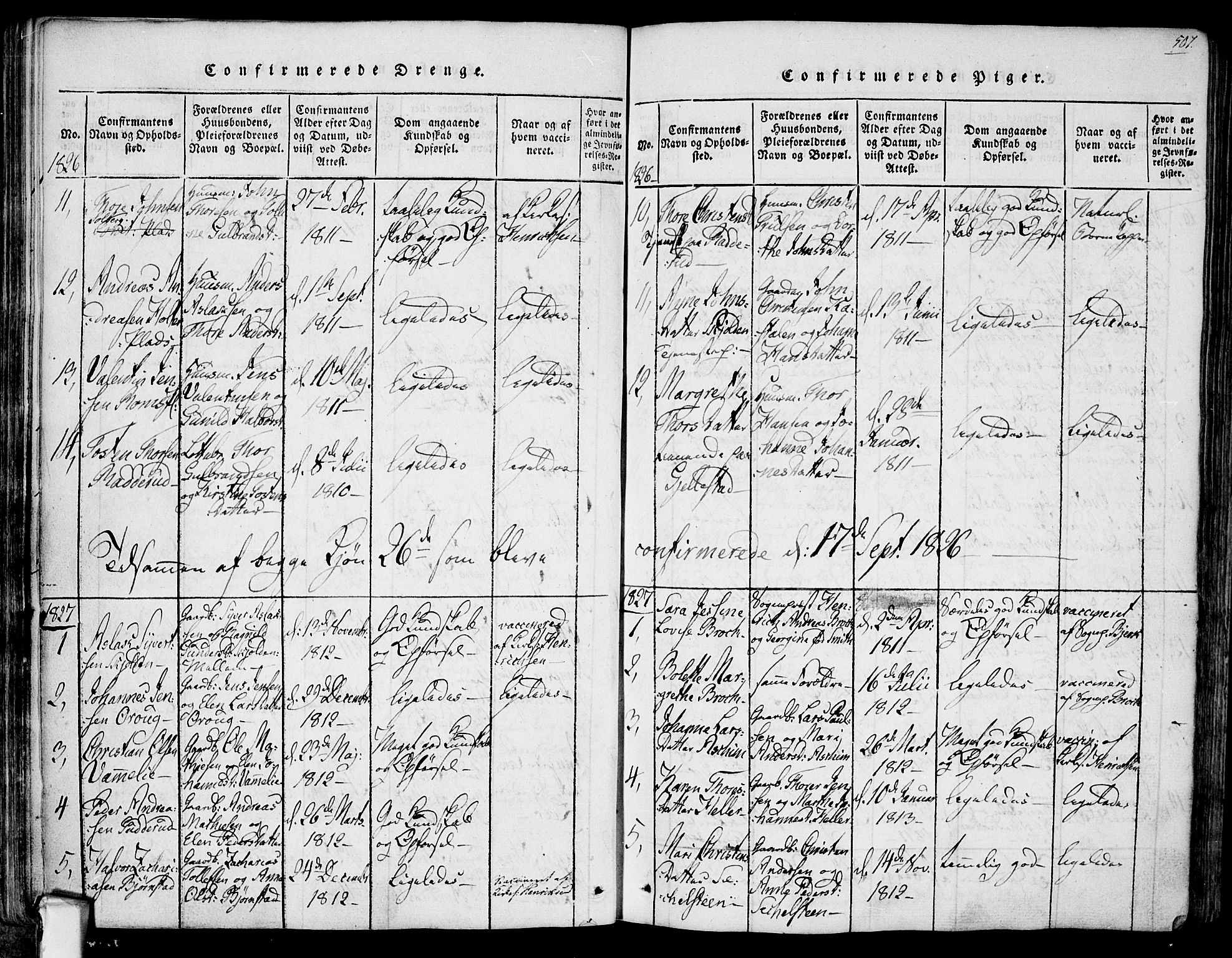 Askim prestekontor Kirkebøker, AV/SAO-A-10900/F/Fa/L0004: Parish register (official) no. 4, 1817-1846, p. 506-507